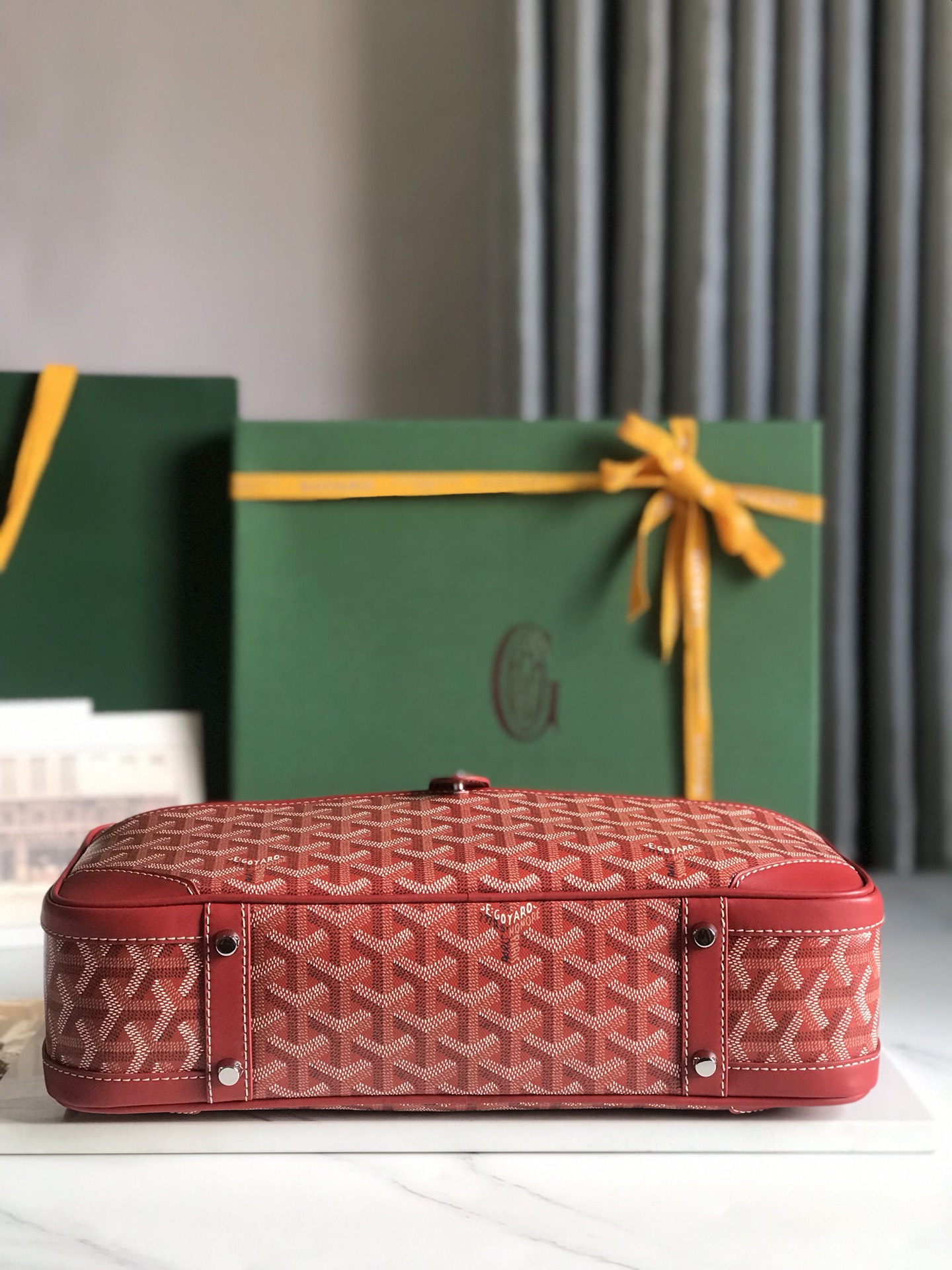 Goyard red Goyardine Saint Martin Bag