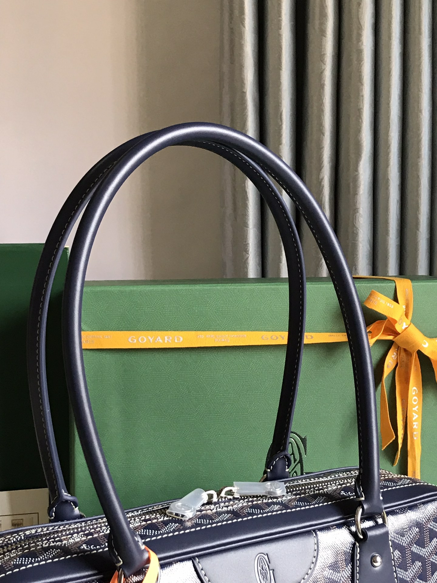 Goyard Navy Blue Goyardine Saint Martin Bag