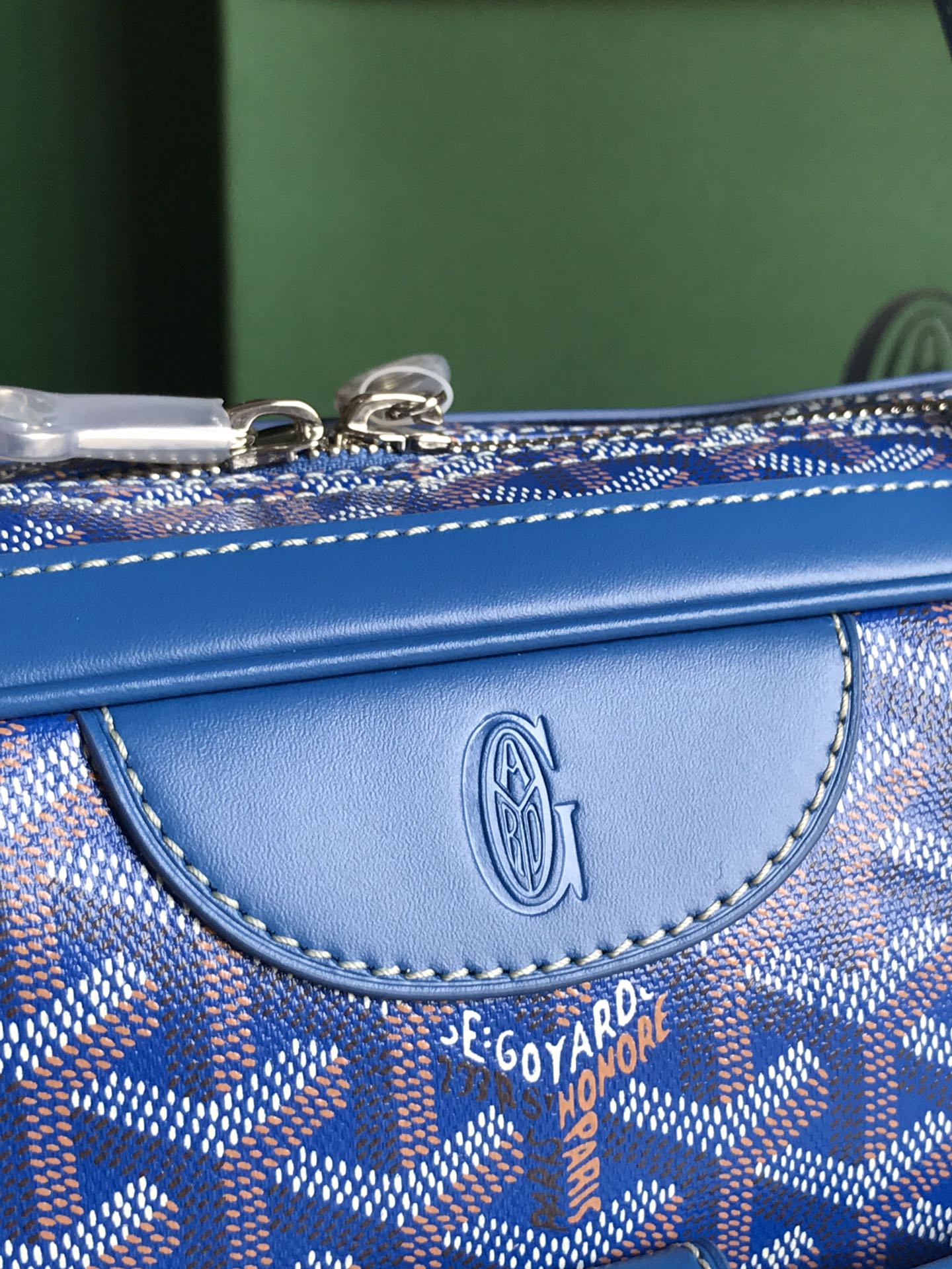 Goyard Blue Goyardine Saint Martin Bag