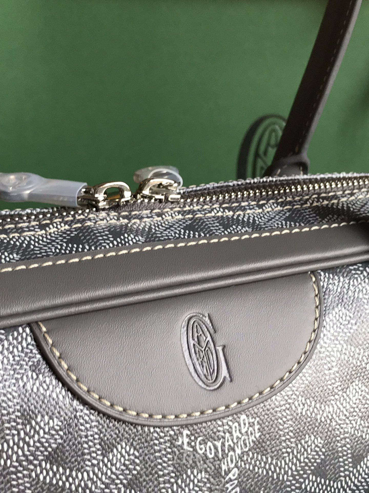 Goyard Handbag Saint Martin Black Leather Cloth ref.162990
