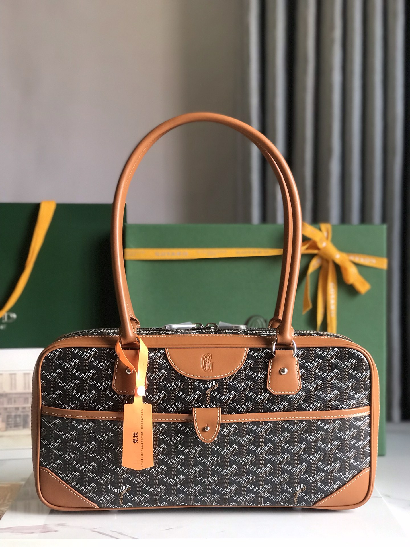 Goyard Saint Martin Bag Coated Canvas Black 101357121