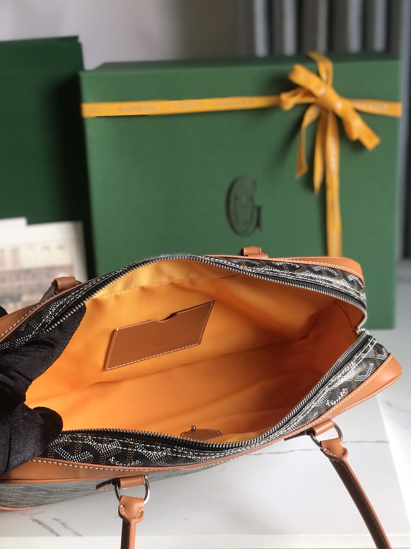 Goyard Saint Martin Bag Coated Canvas Black 101357121