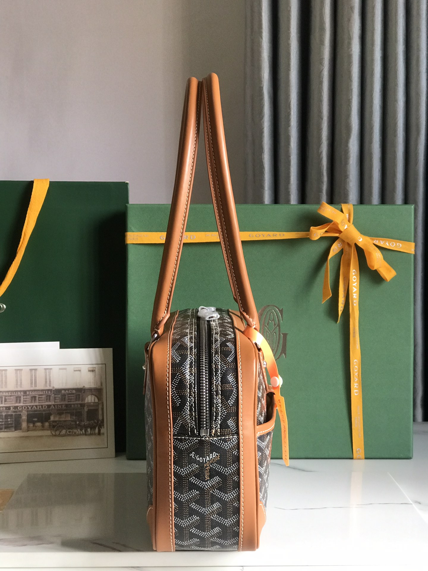 Goyard Saint Martin Bag Coated Canvas Black 101357121