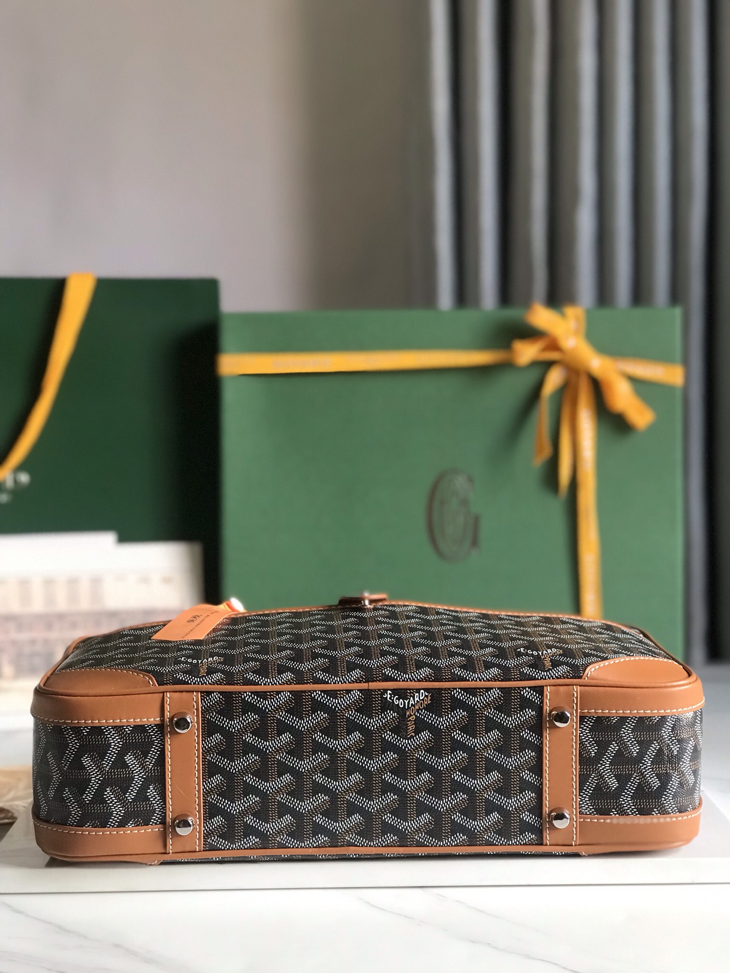 Goyard Saint Martin Bag Coated Canvas Black 101357121
