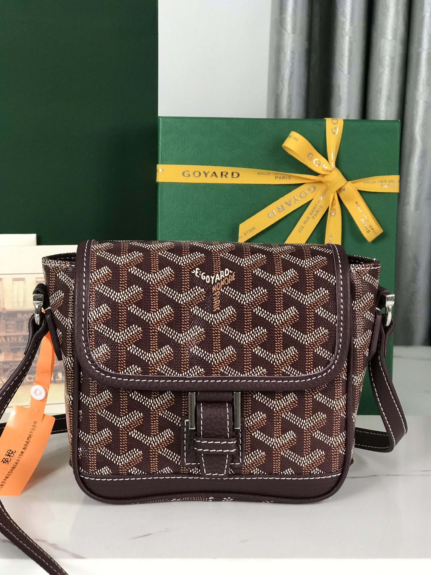 GOYARD Chevron Grand brown PM Red 923372 |