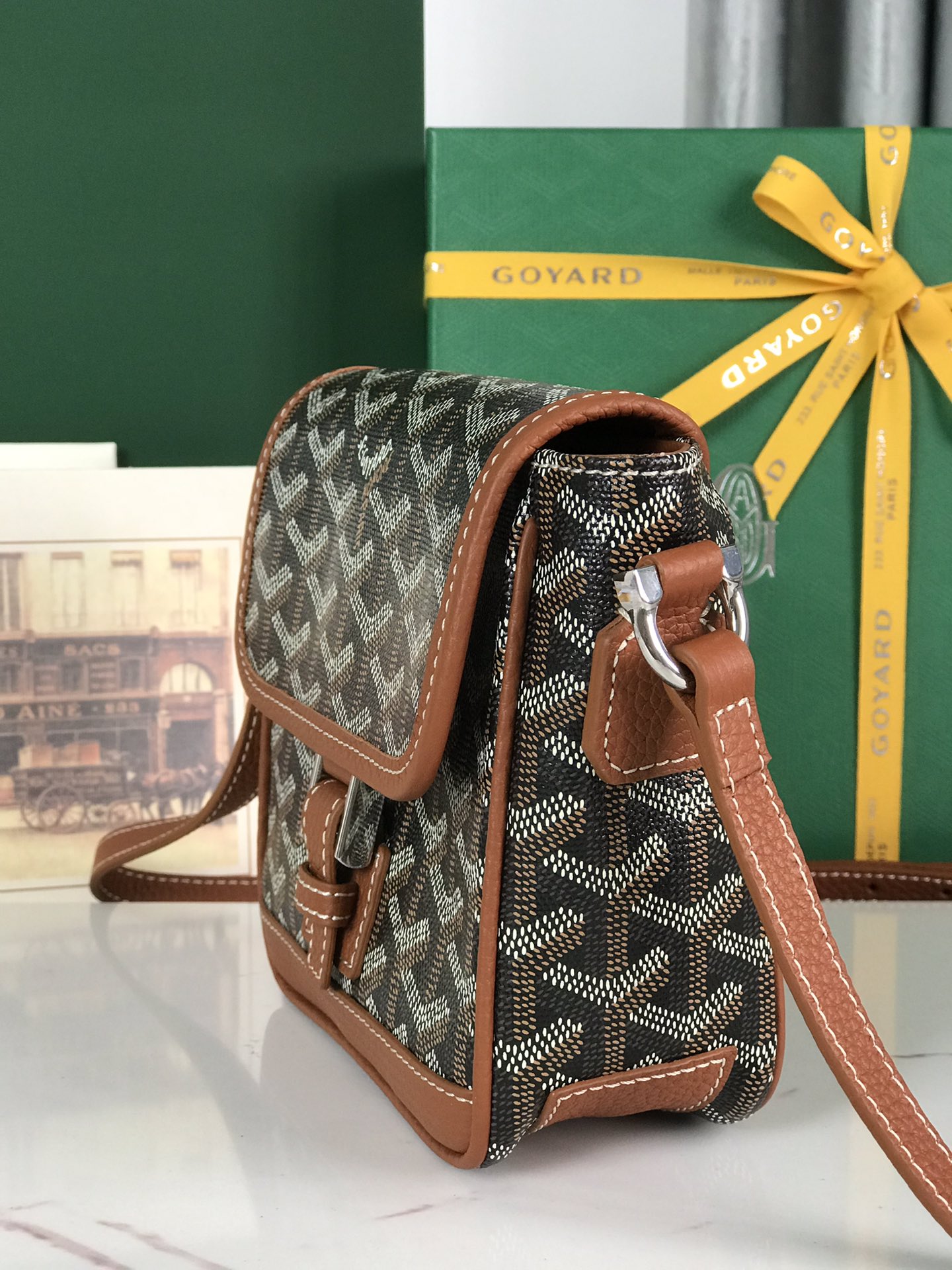 Goyard Black Coated Canvas Mini Cross-Body Bag