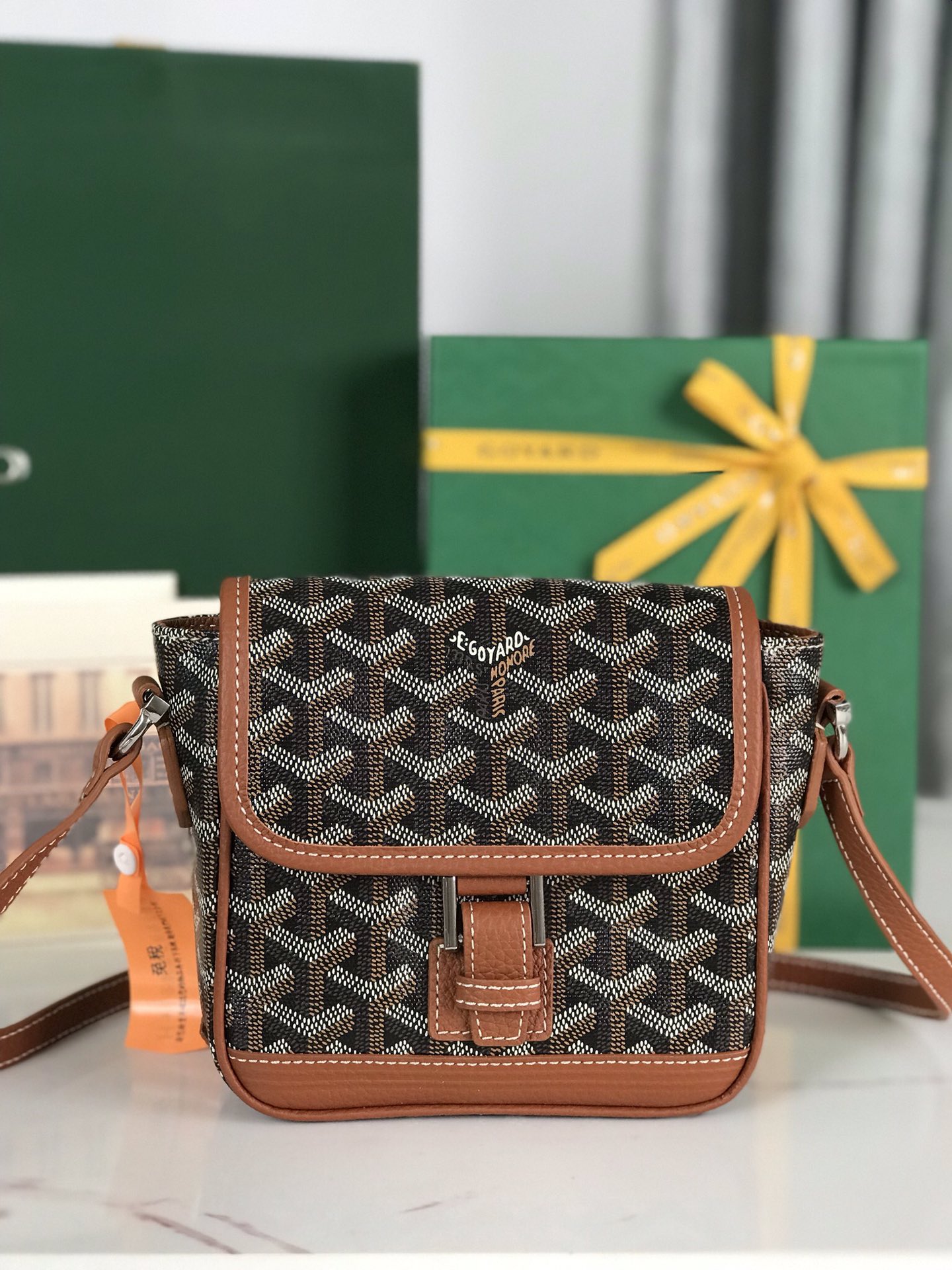 Goyard Black Coated Canvas Mini Cross-Body Bag