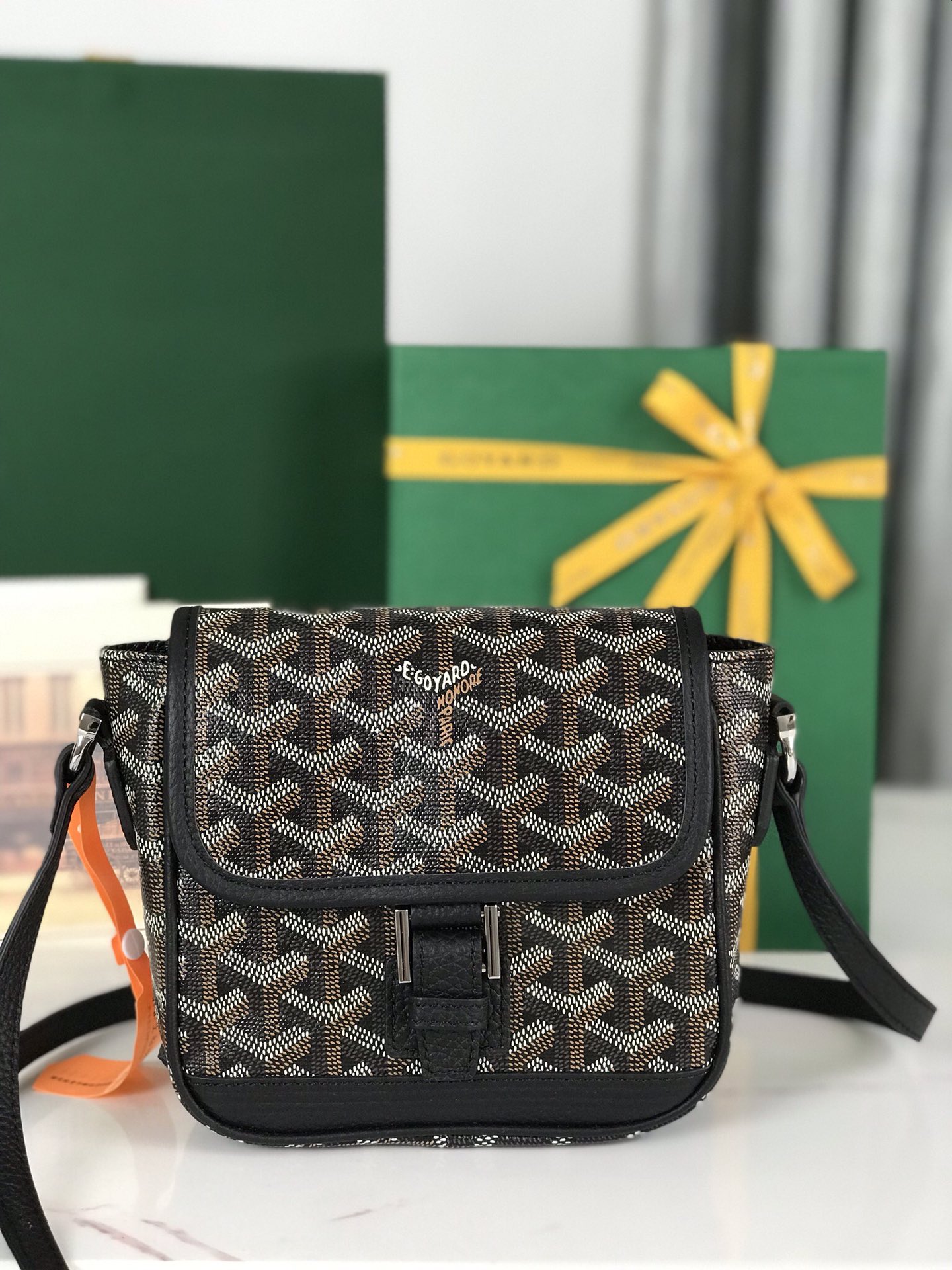 Goyard Black/Brown Goyardine Coated Canvas an