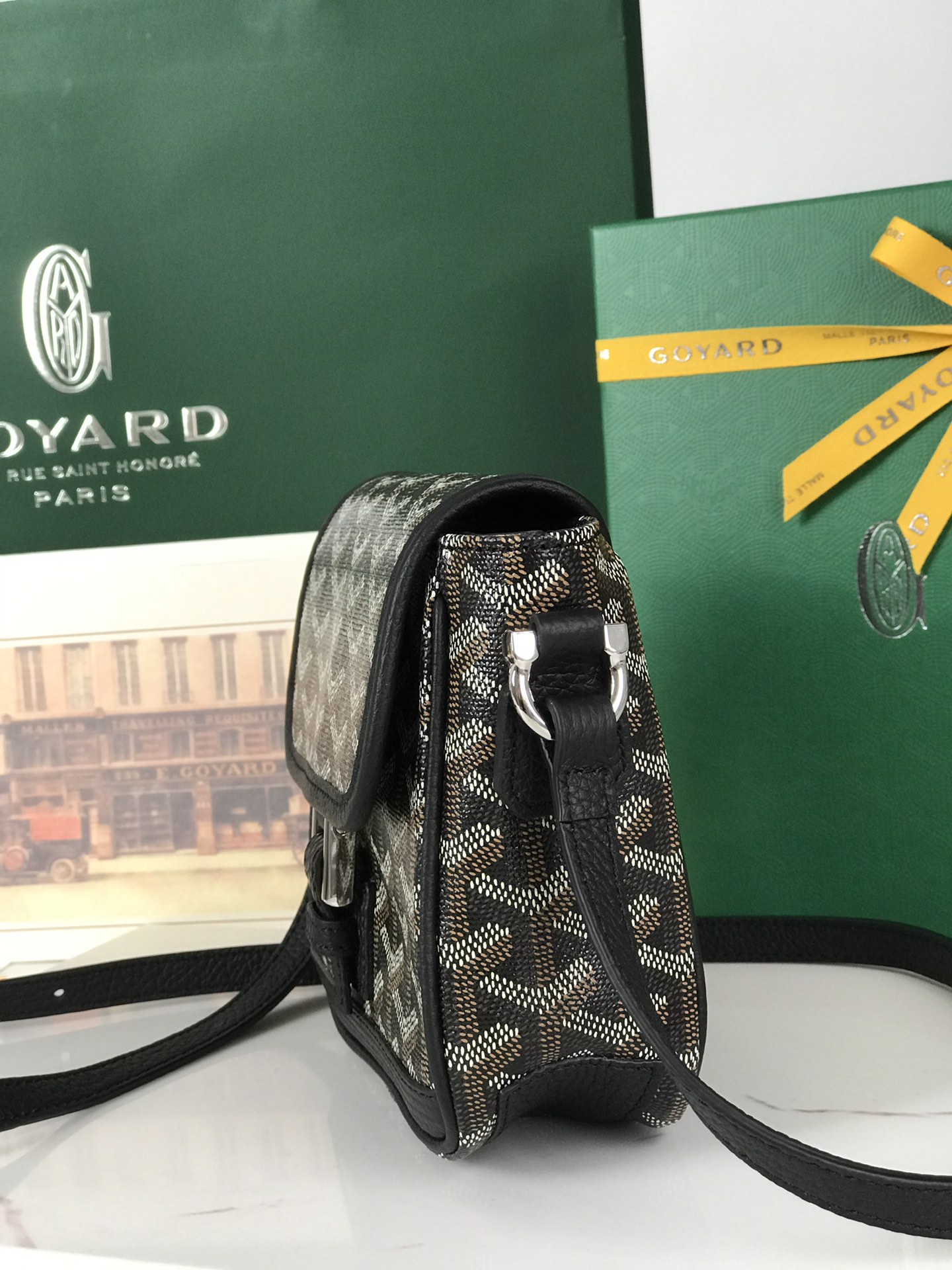 Goyard Black/Brown Goyardine Coated Canvas an