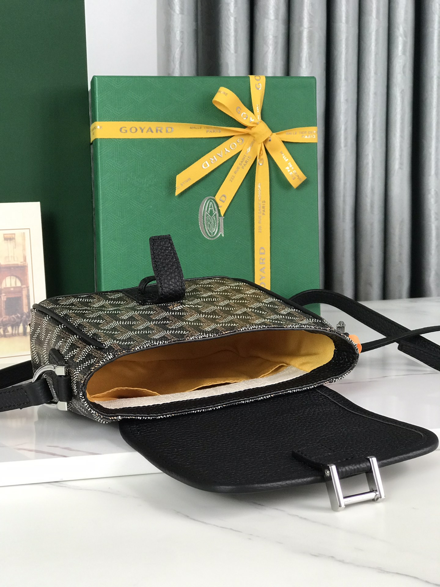 Goyard Black/Brown Goyardine Coated Canvas an