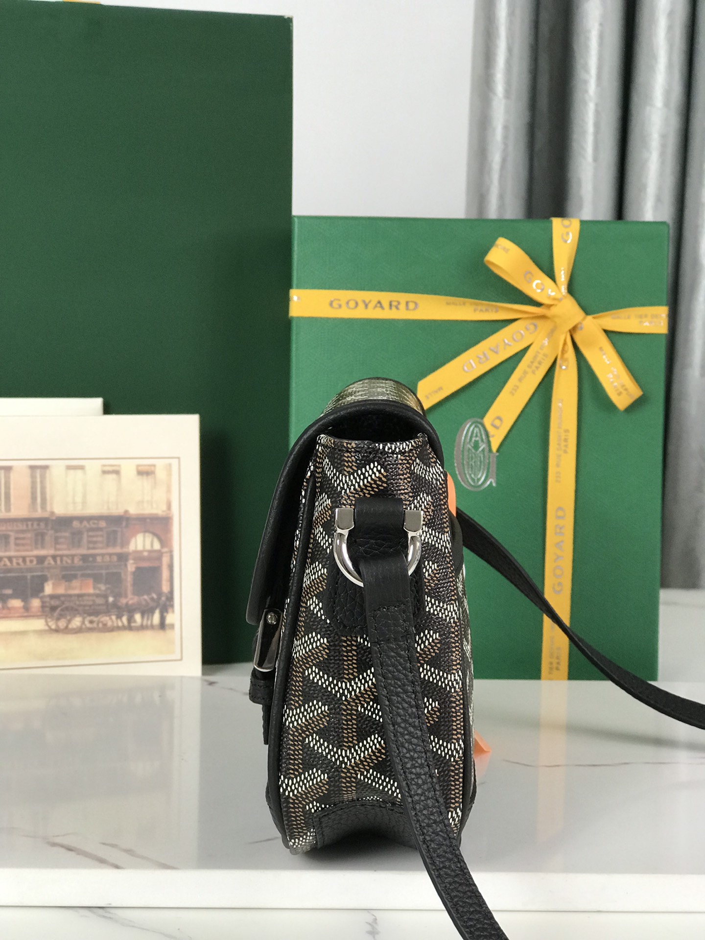 Goyard Black/Brown Goyardine Coated Canvas an