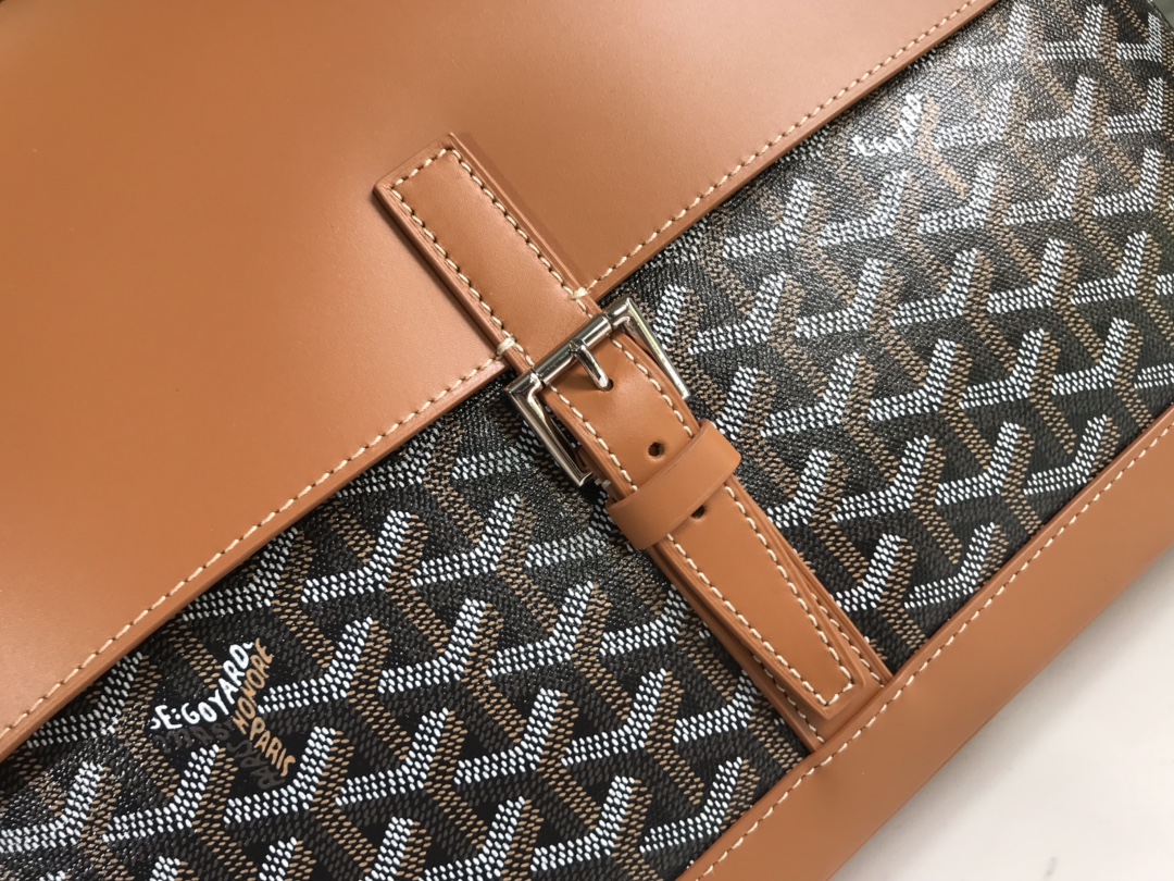 Goyard Citadin Messenger Briefcase Coated Canvas brown