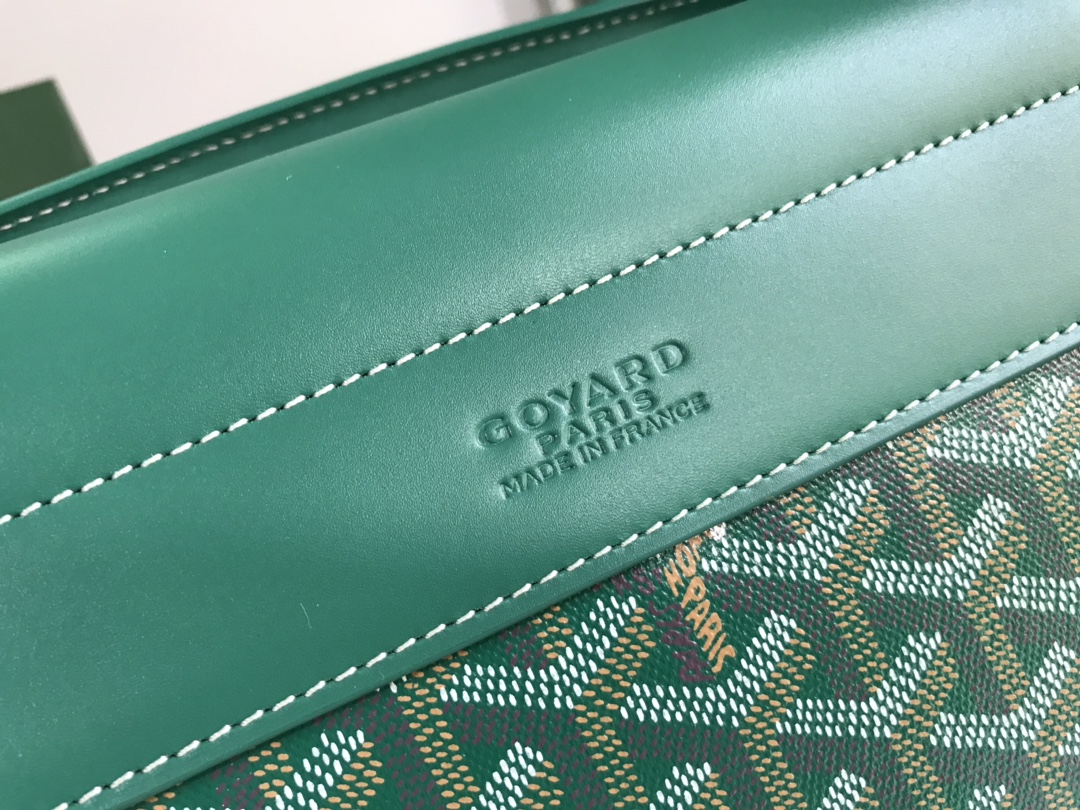 Goyard Citadin Messenger Briefcase Coated Canvas green