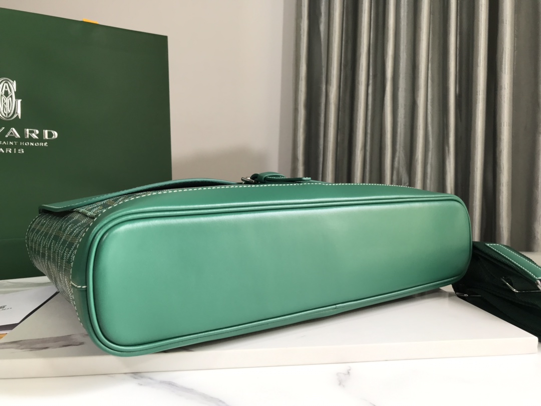 Goyard Citadin Messenger Briefcase Coated Canvas green