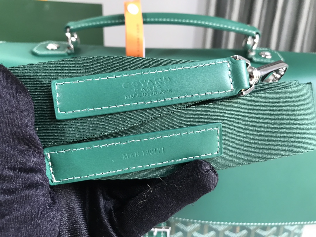 Goyard Citadin Messenger Briefcase Coated Canvas green