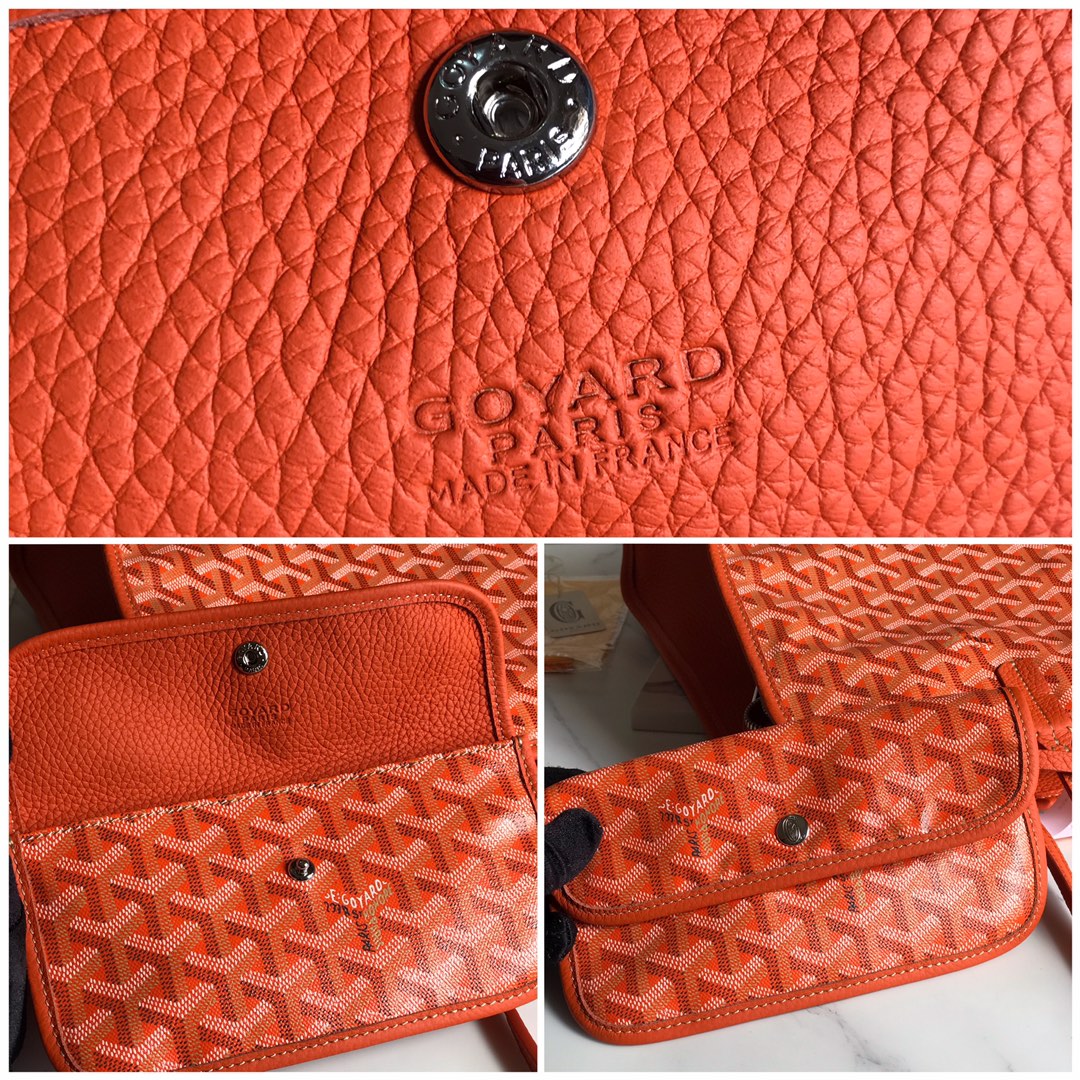 Goyard orange Goyardine Coated Canvas and Leather