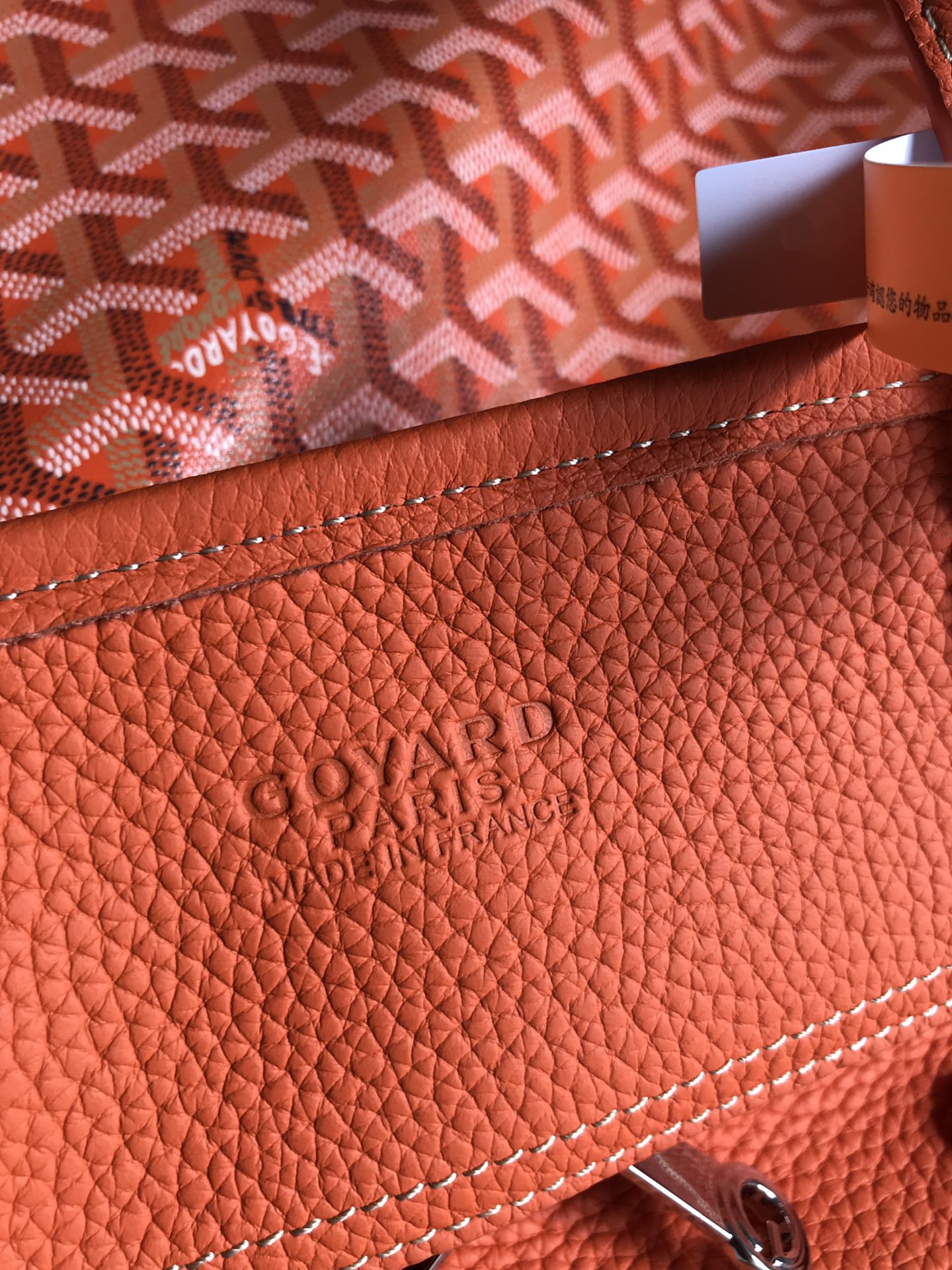 Goyard orange Goyardine Coated Canvas and Leather