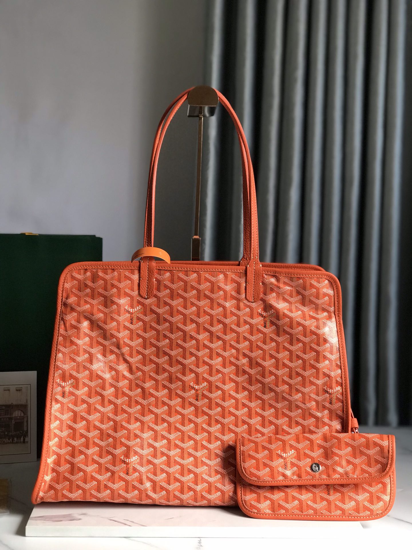 Goyard orange Goyardine Coated Canvas and Leather