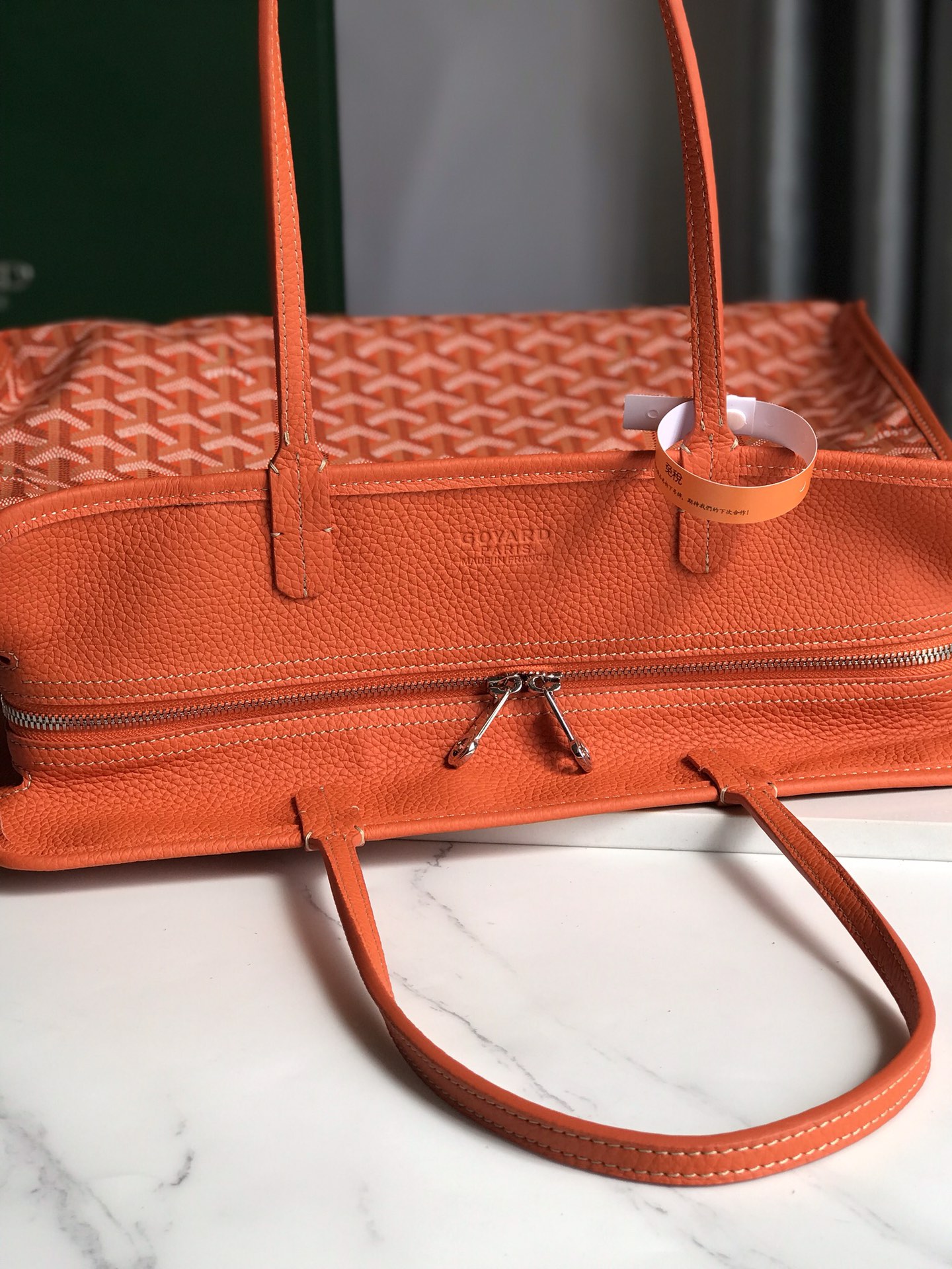 Goyard orange Goyardine Coated Canvas and Leather