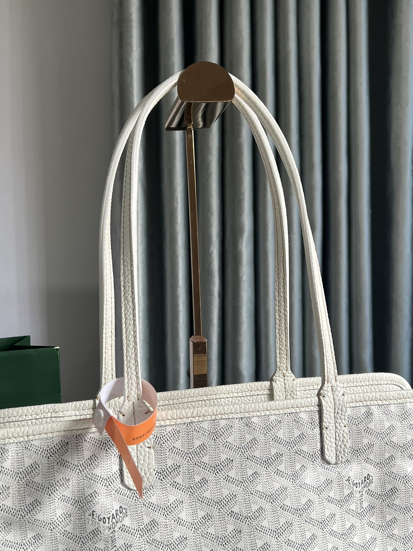 Goyard white Goyardine Coated Canvas and Leather