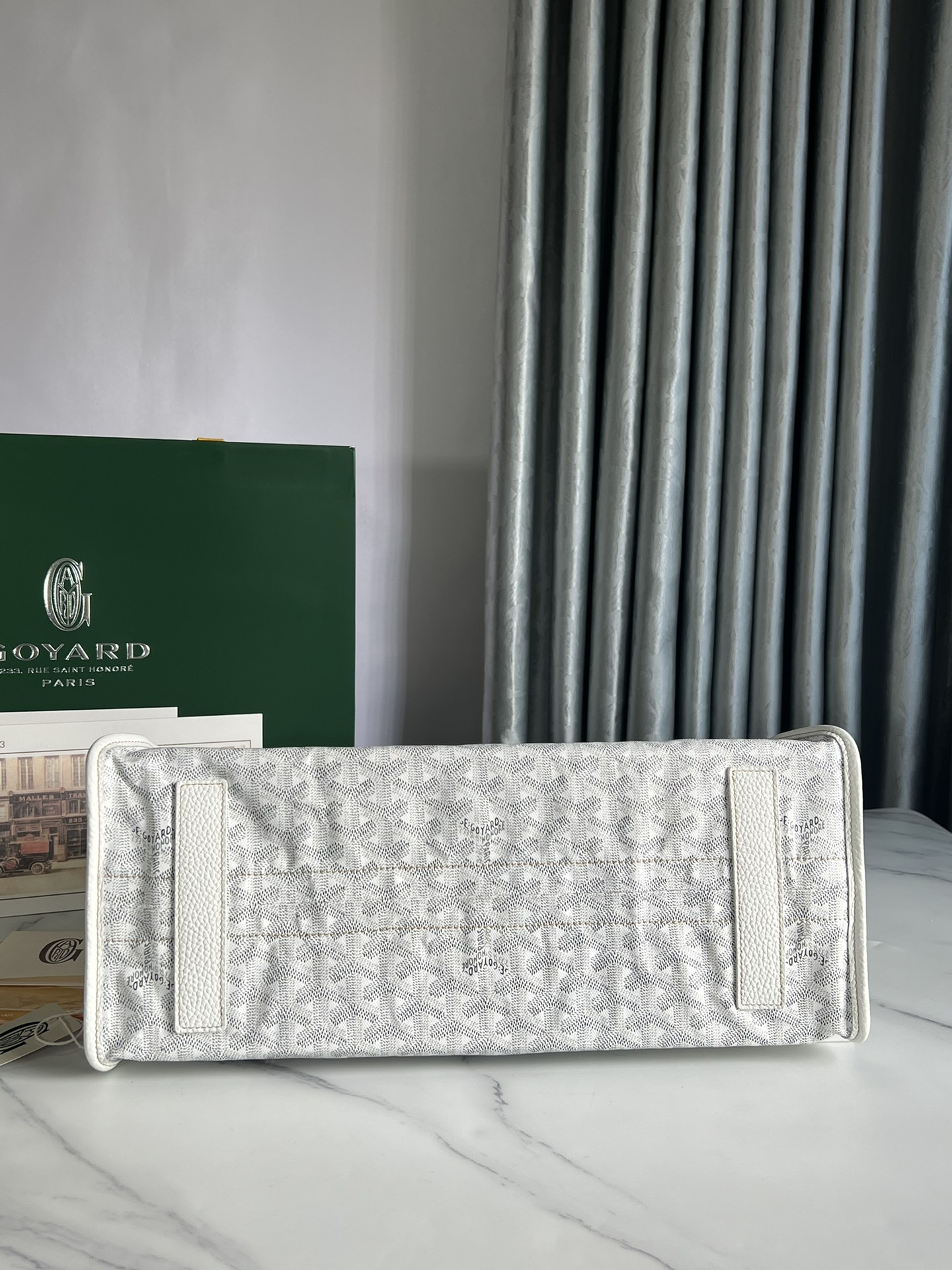 Goyard white Goyardine Coated Canvas and Leather