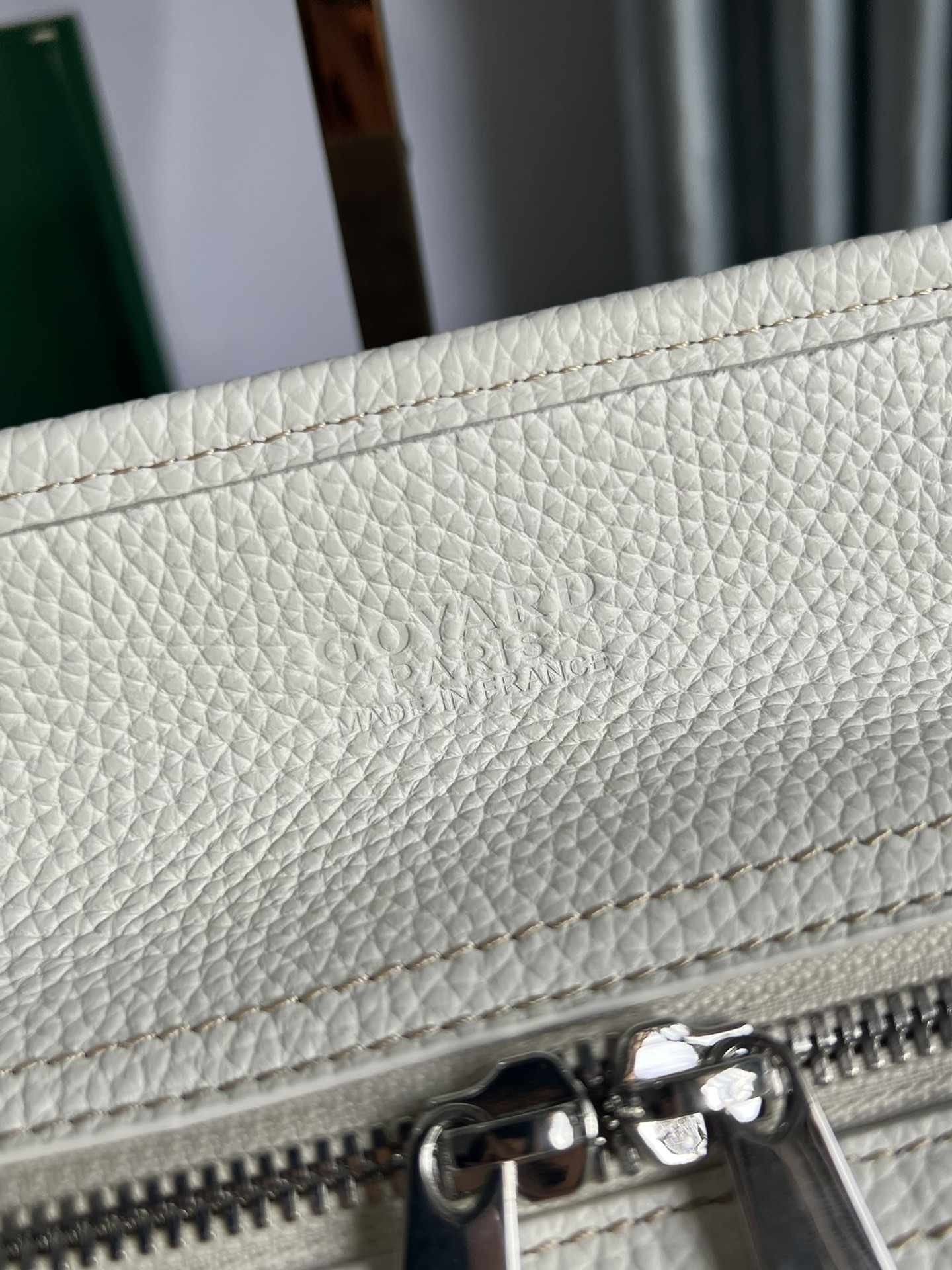 Goyard white Goyardine Coated Canvas and Leather