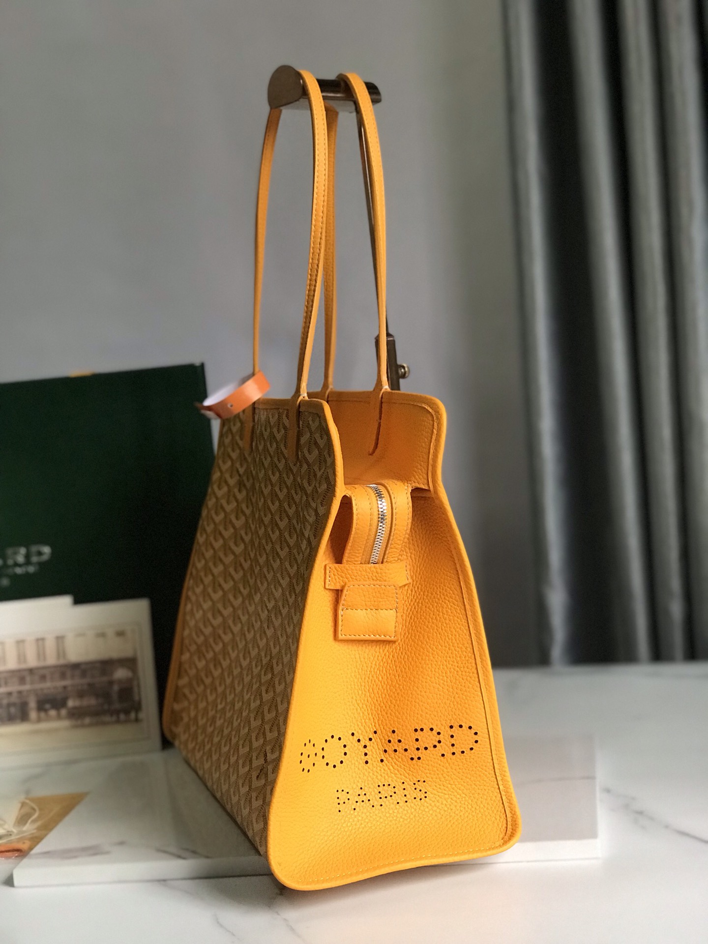 Goyard yellow Goyardine Coated Canvas and Leather