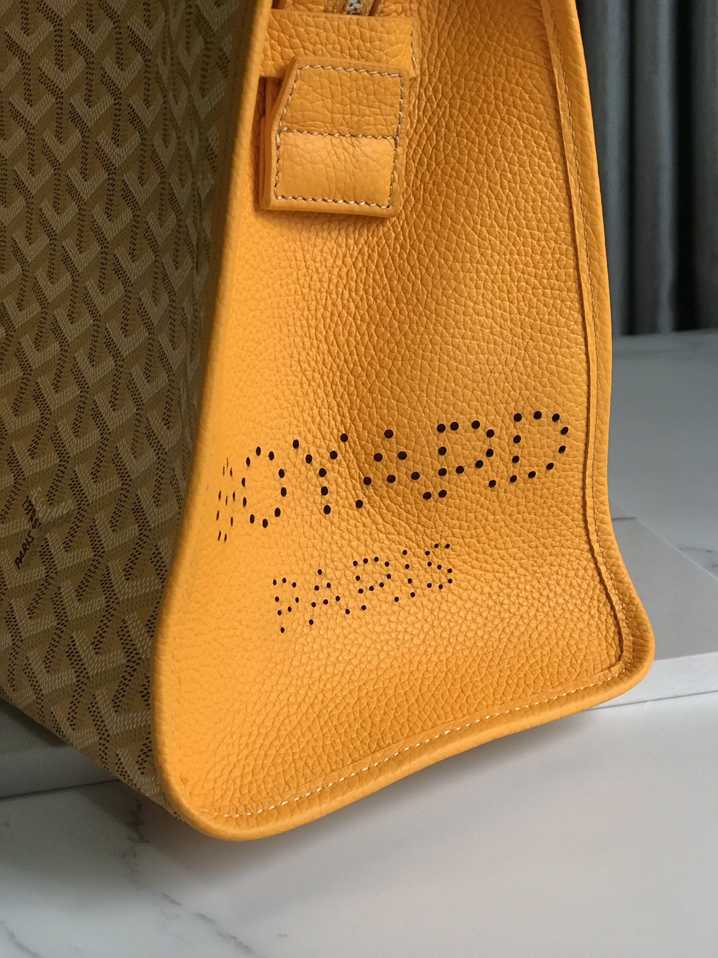 Goyard yellow Goyardine Coated Canvas and Leather