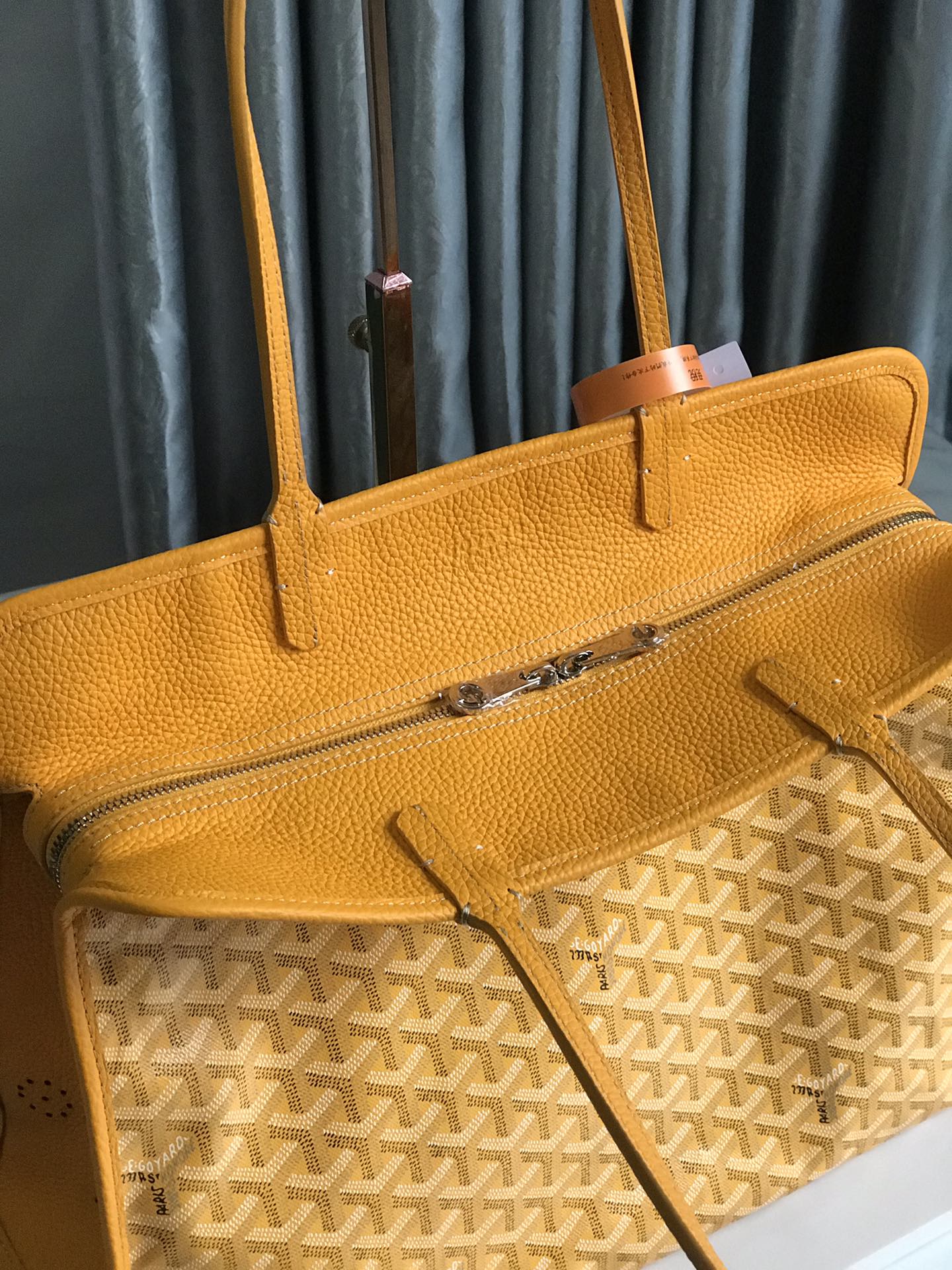 Goyard yellow Goyardine Coated Canvas and Leather