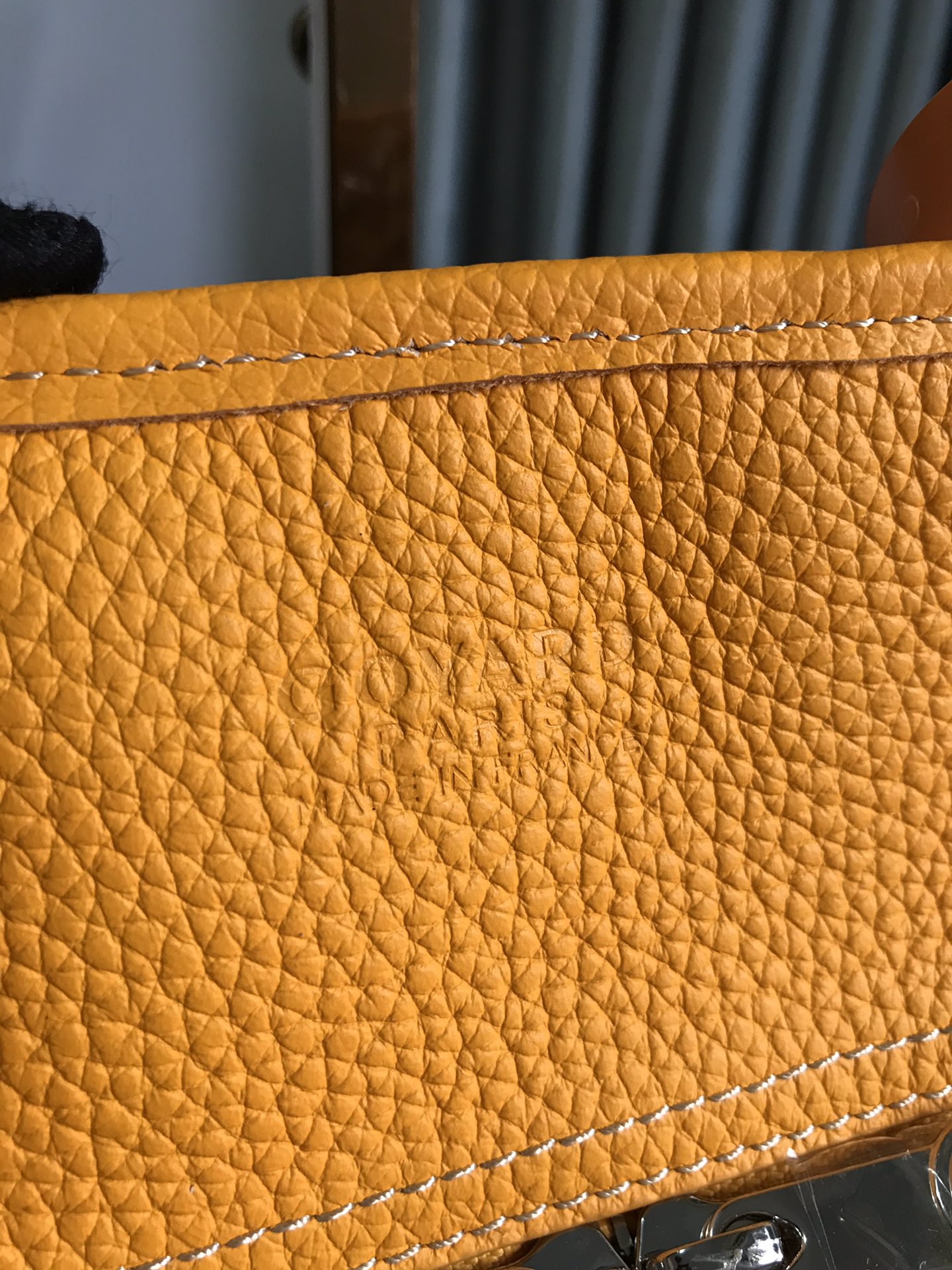 Goyard yellow Goyardine Coated Canvas and Leather