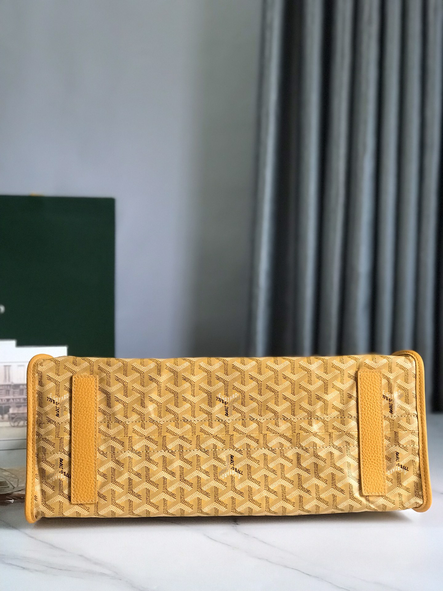 Goyard yellow Goyardine Coated Canvas and Leather