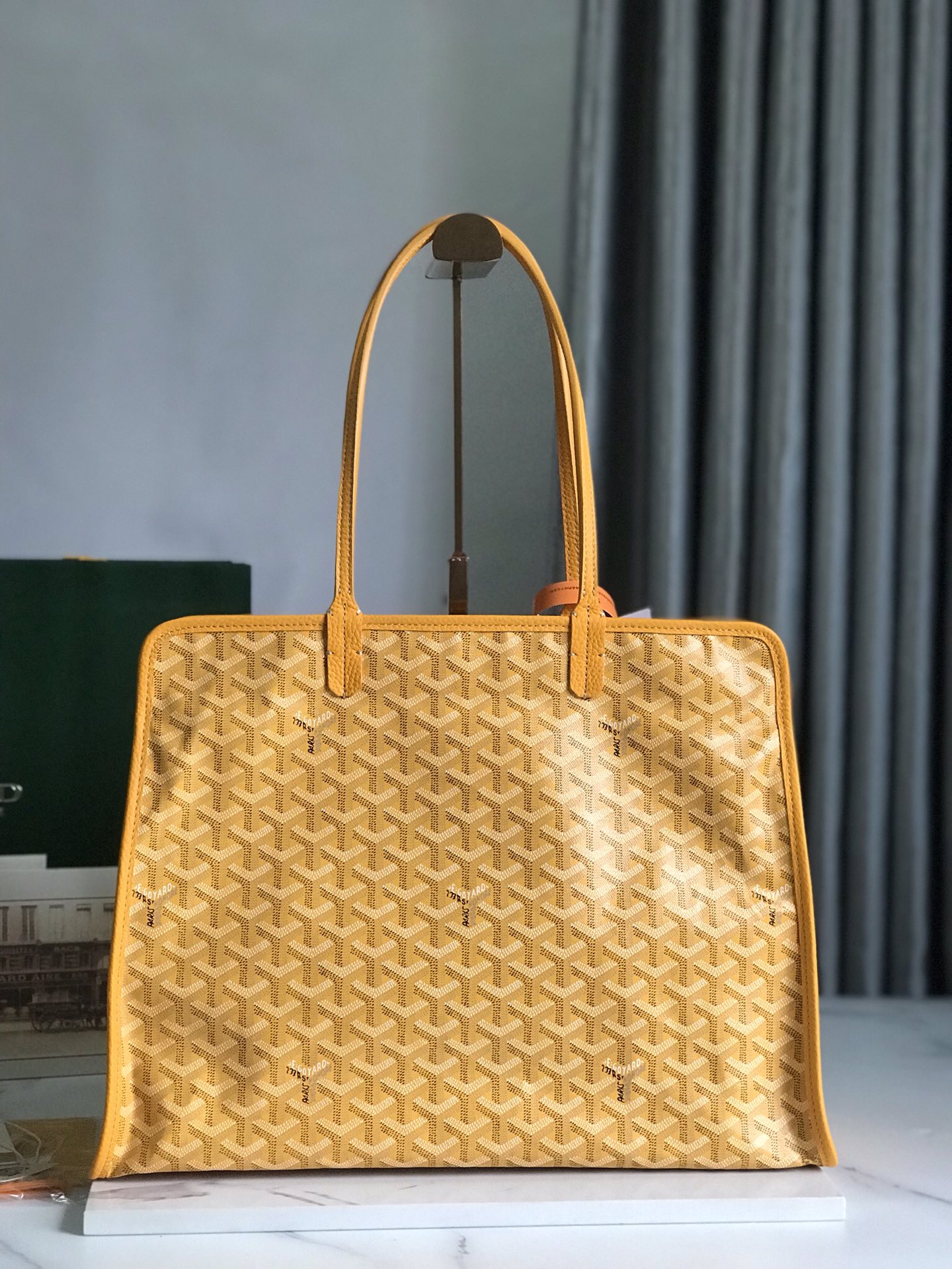 Goyard yellow Goyardine Coated Canvas and Leather