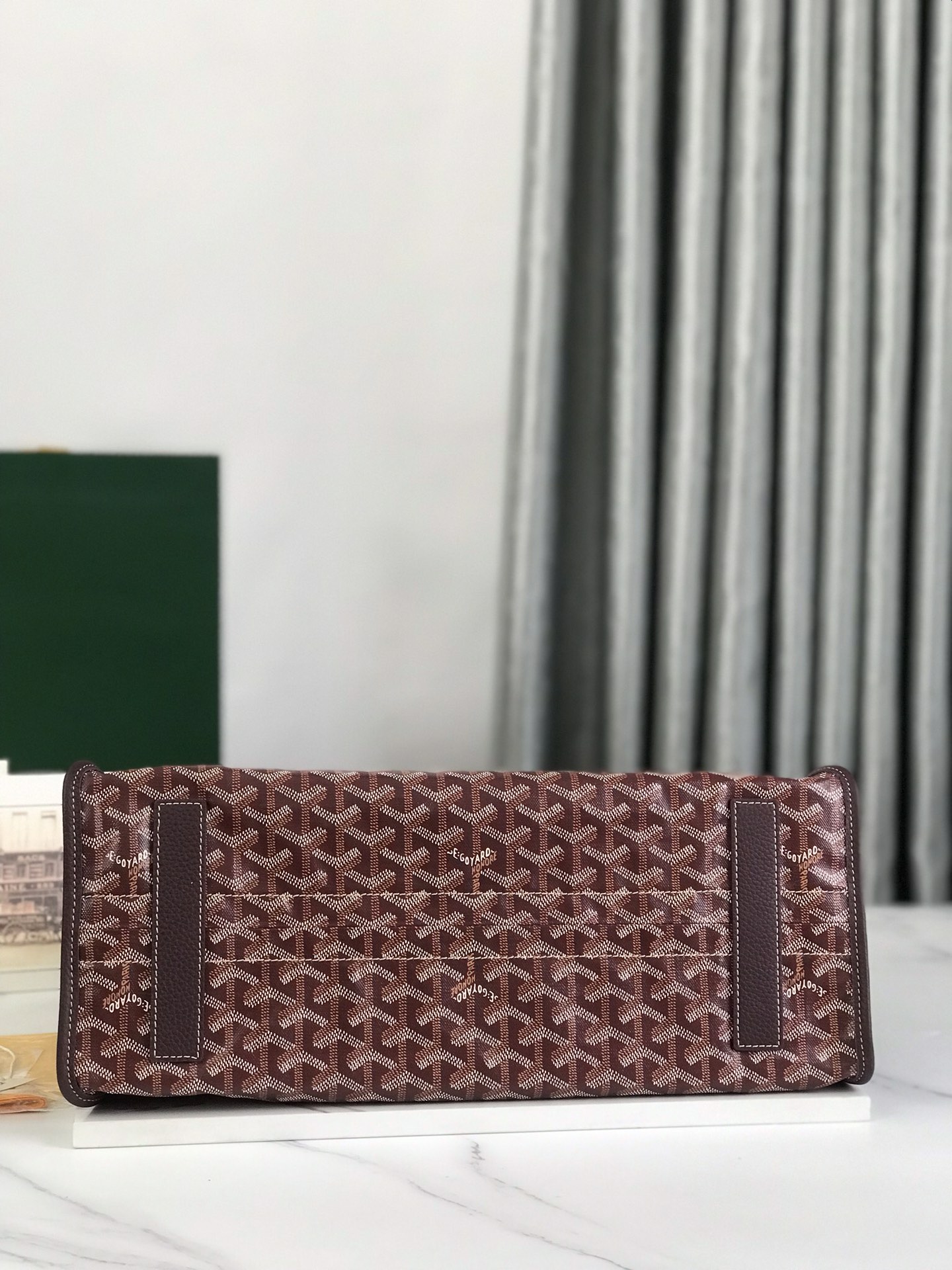 Goyard Goyardine Coated Canvas and Leather Burgundy in Leather