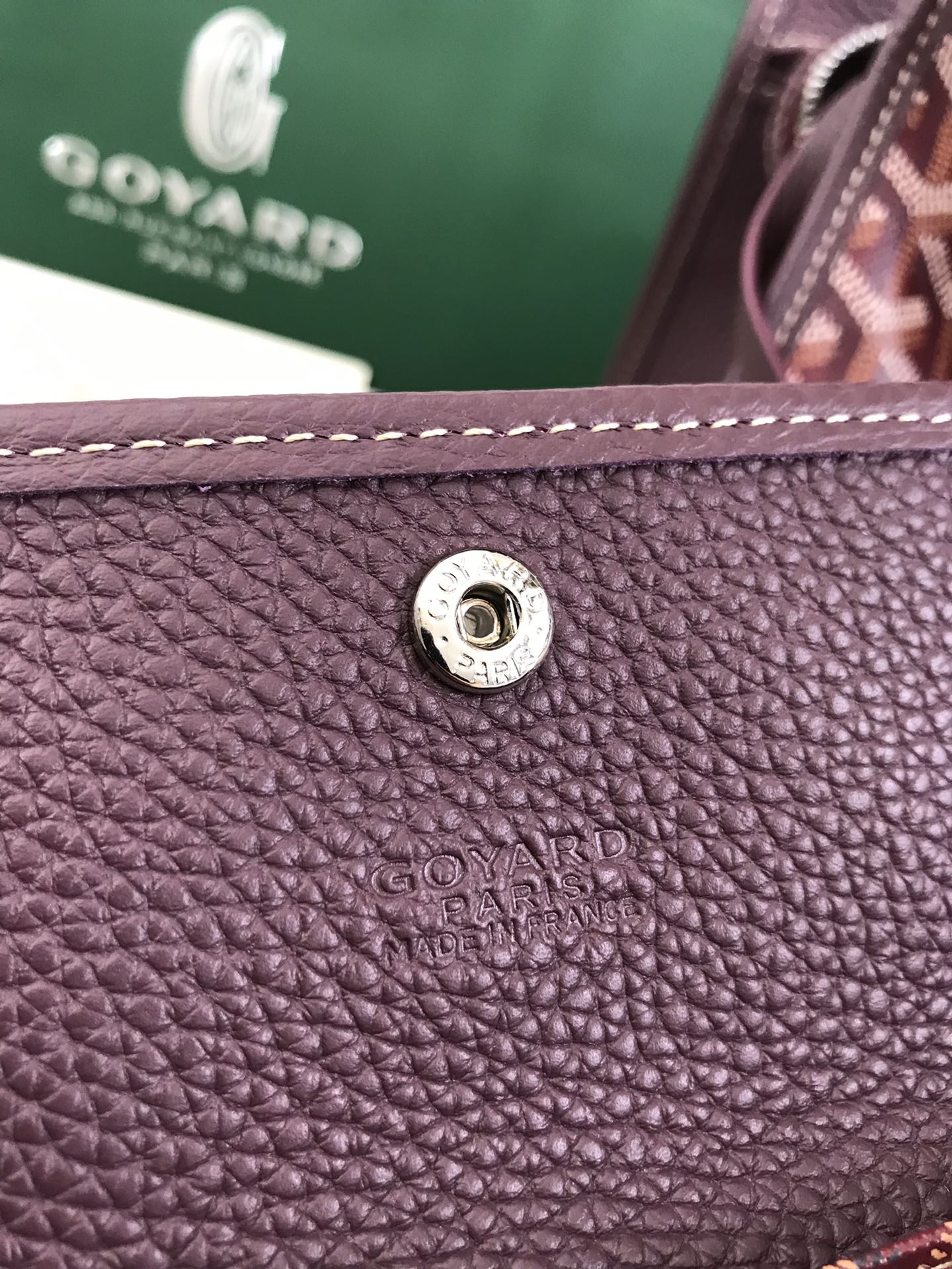 Goyard Goyardine Coated Canvas and Leather Burgundy in Leather