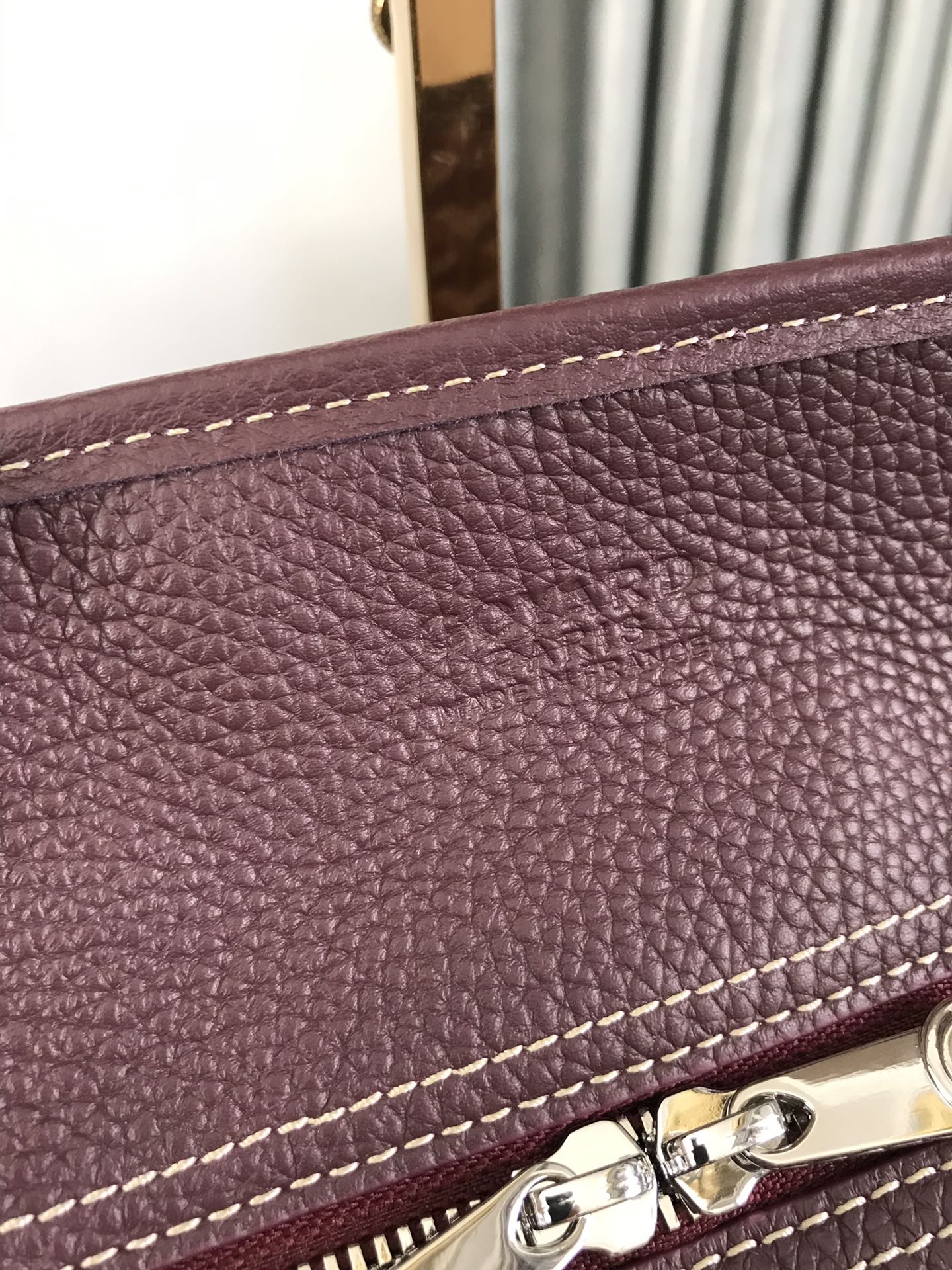 Goyard Goyardine Coated Canvas and Leather Burgundy in Leather