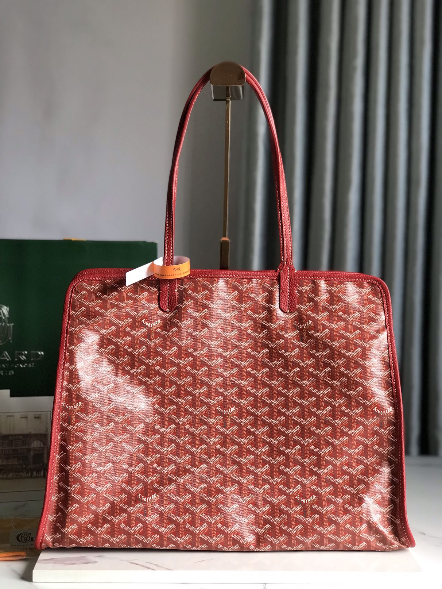 Goyard red Goyardine Coated Canvas and Leather