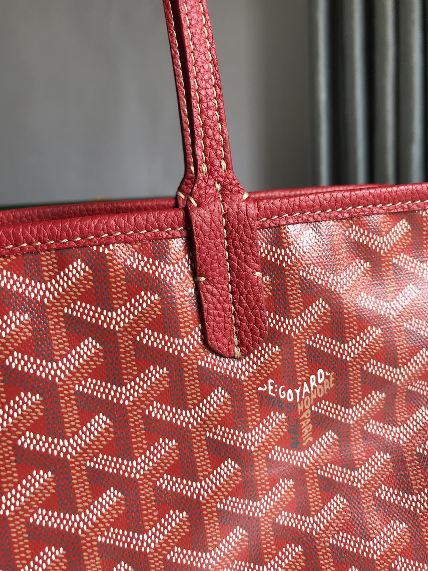 Goyard red Goyardine Coated Canvas and Leather