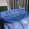 Goyard Blue Goyardine Coated Canvas and Leather