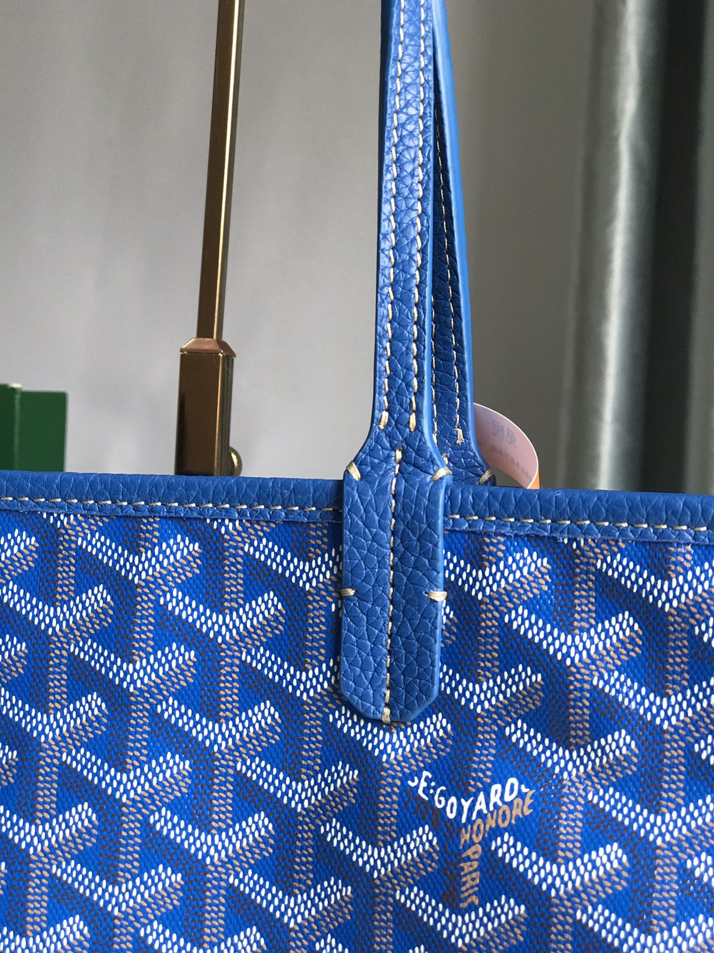 Goyard Blue Goyardine Coated Canvas and Leather