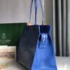 Goyard Blue Goyardine Coated Canvas and Leather