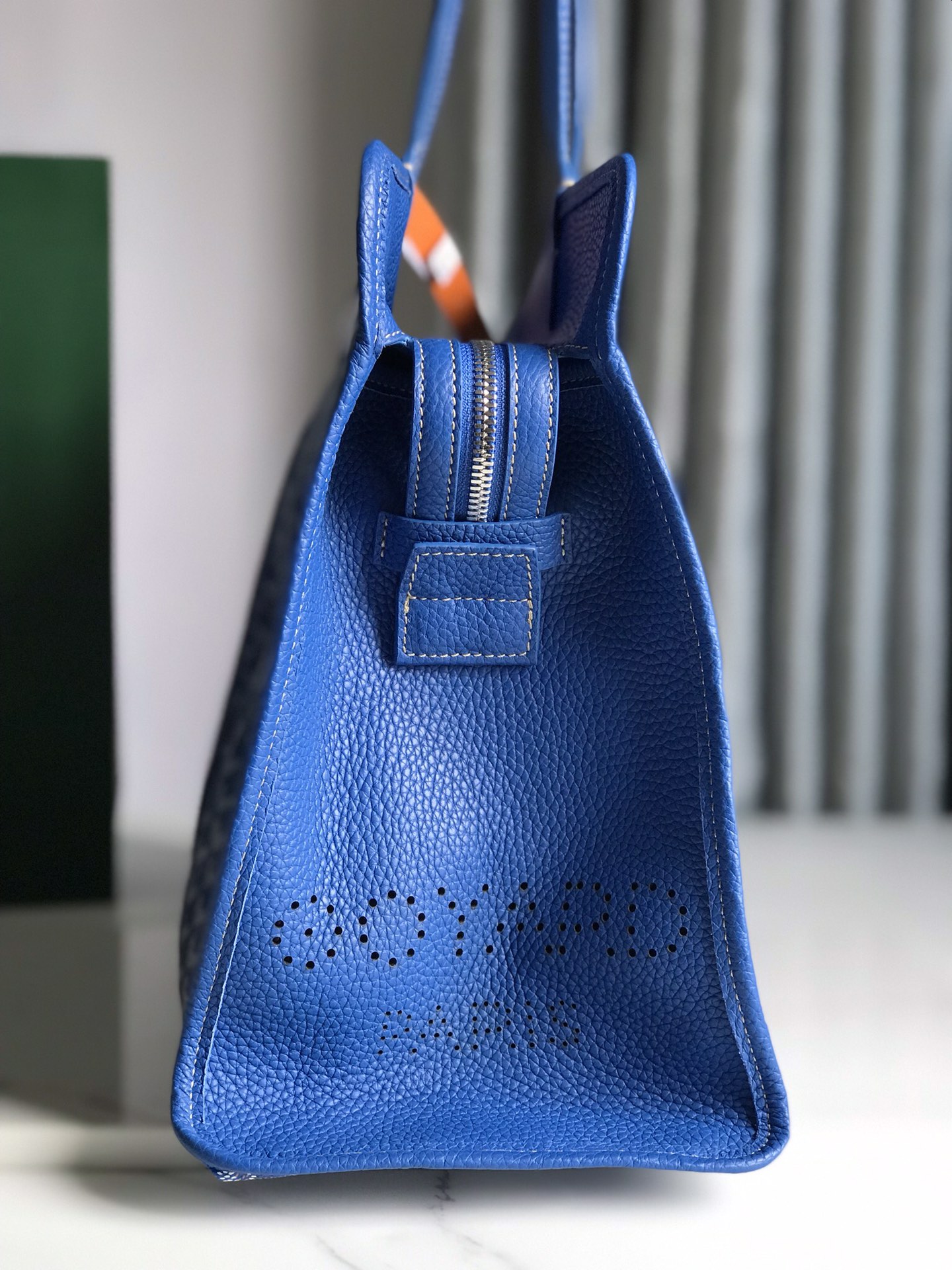 Goyard Blue Goyardine Coated Canvas and Leather