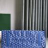 Goyard Blue Goyardine Coated Canvas and Leather