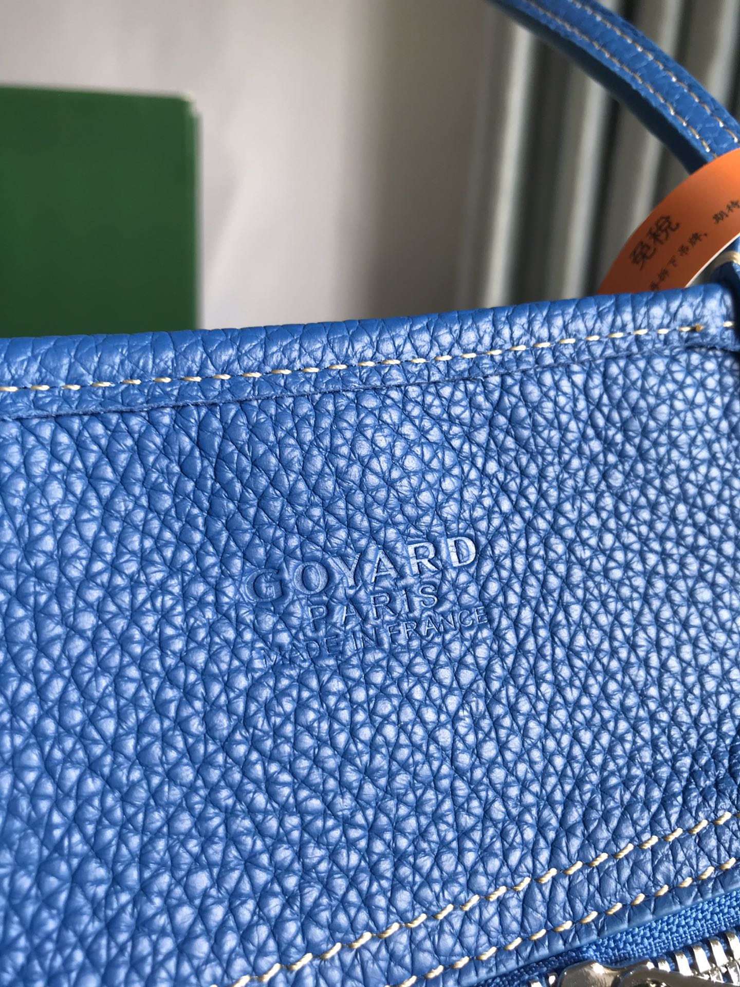 Goyard Blue Goyardine Coated Canvas and Leather