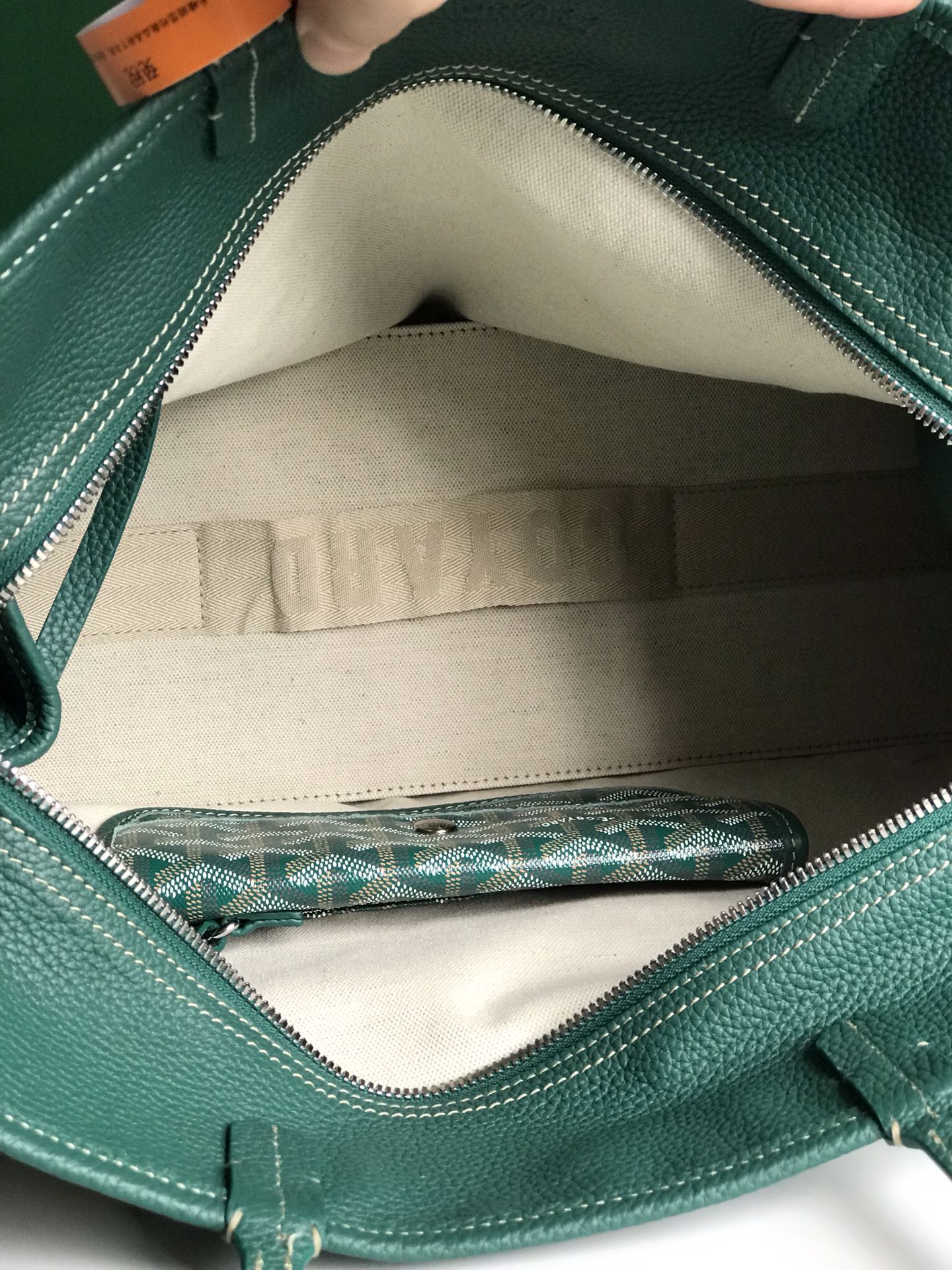 Goyard green Goyardine Coated Canvas and Leather