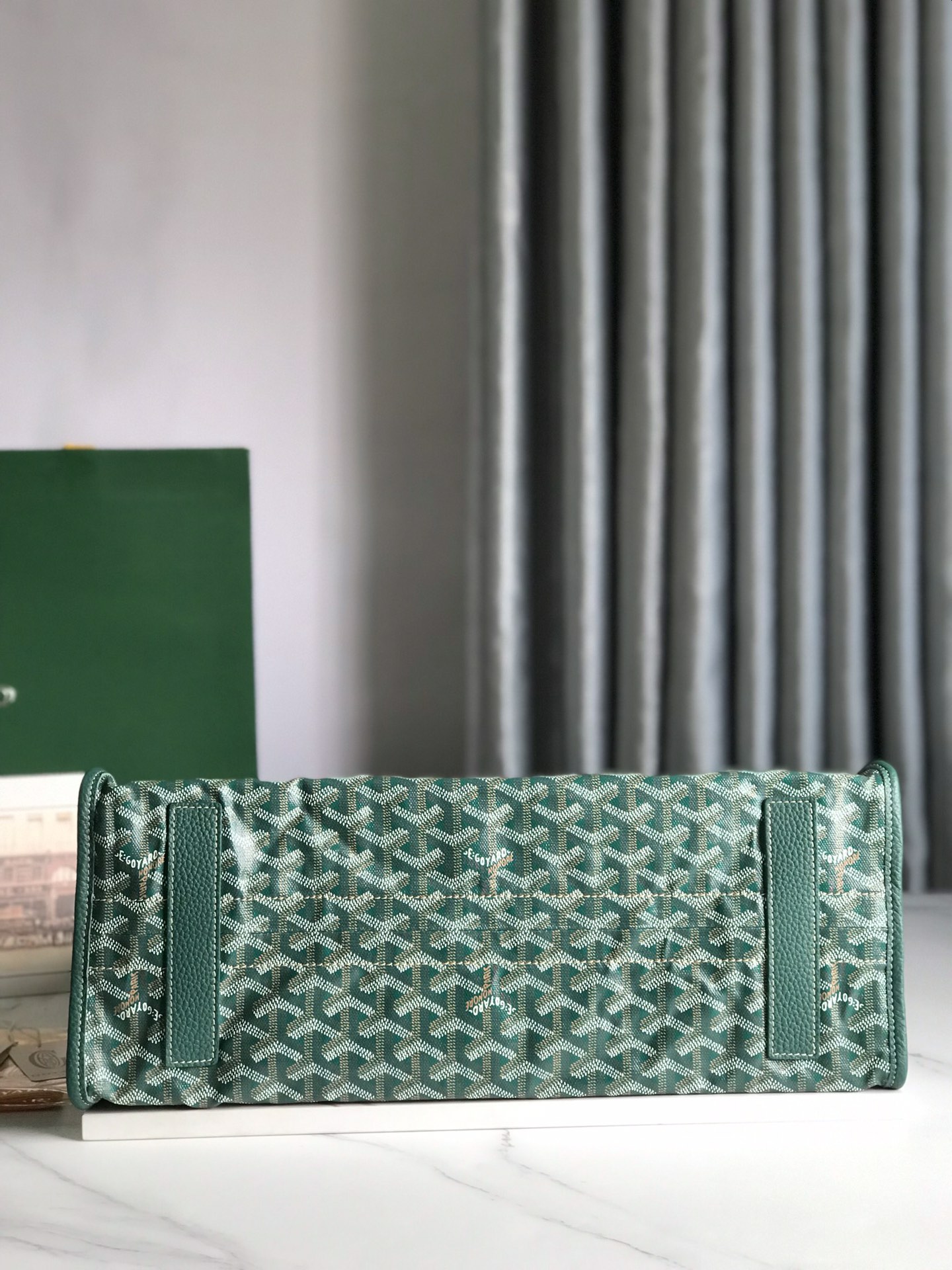 Goyard green Goyardine Coated Canvas and Leather