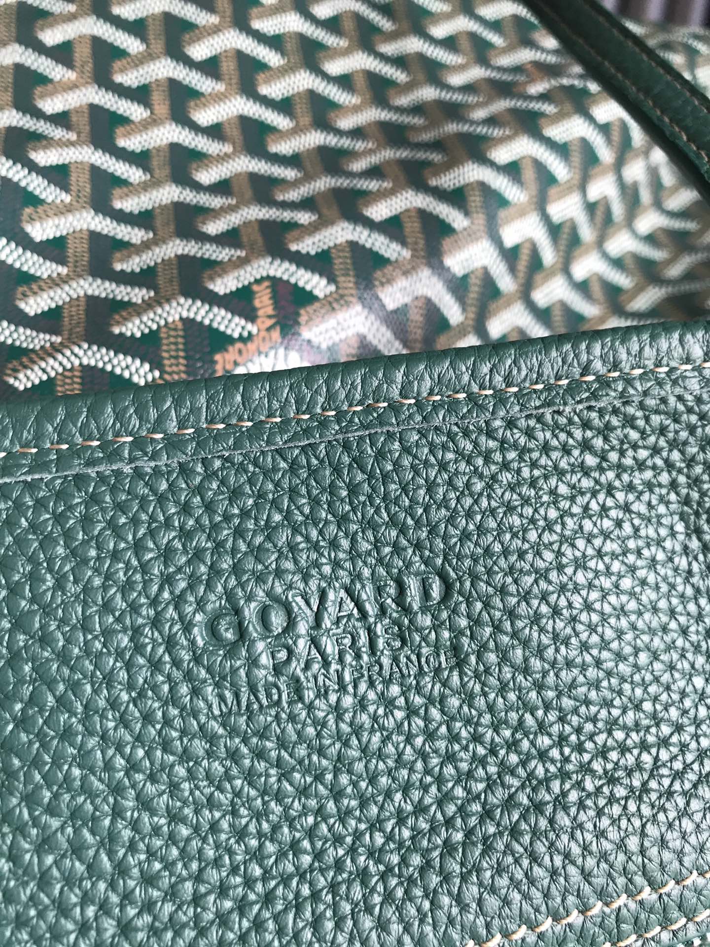 Goyard green Goyardine Coated Canvas and Leather