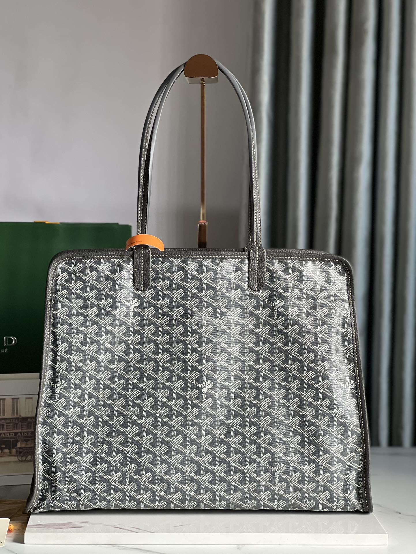 Goyard black  Goyardine Coated Canvas and Leather