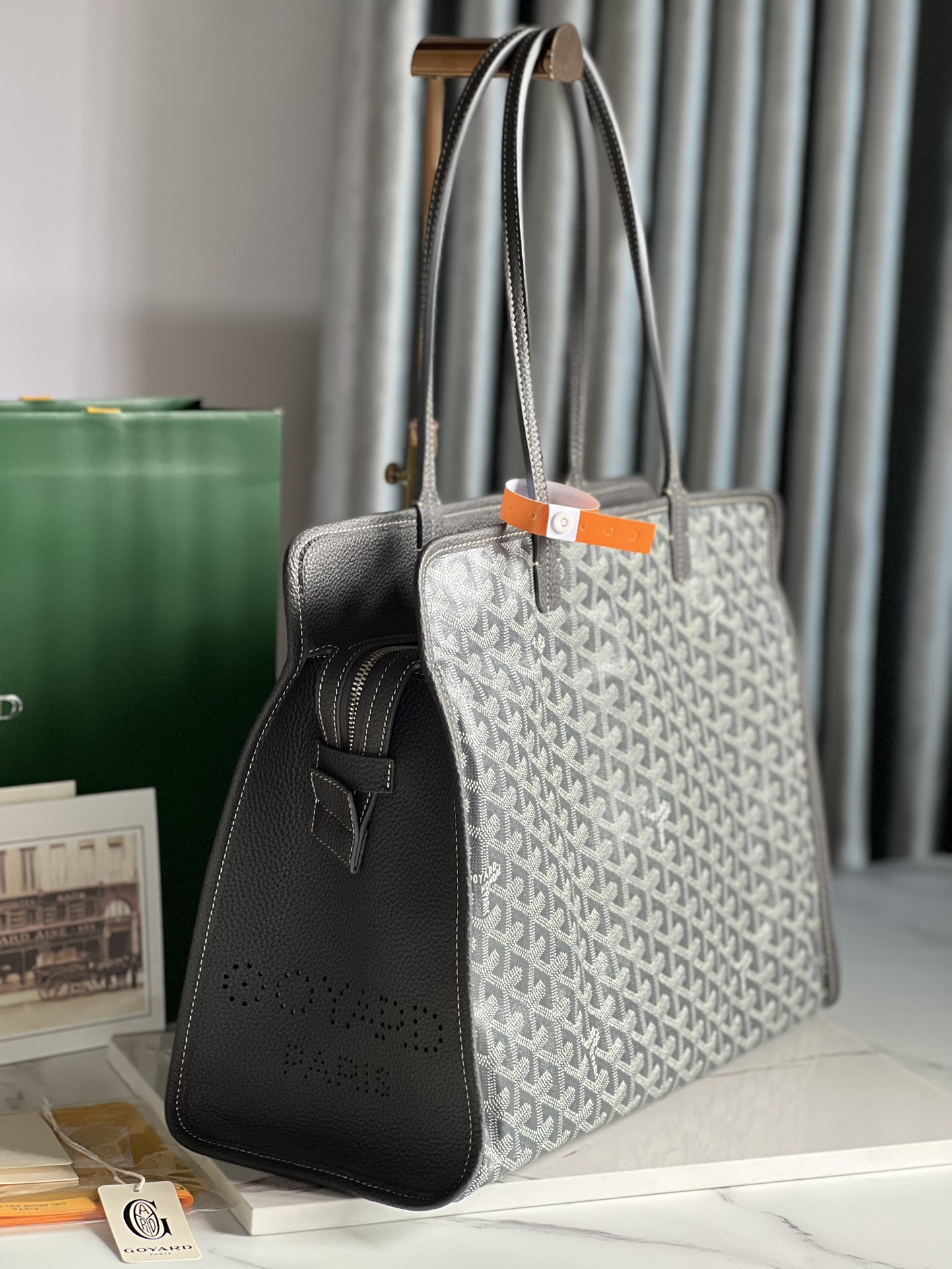 Goyard black  Goyardine Coated Canvas and Leather
