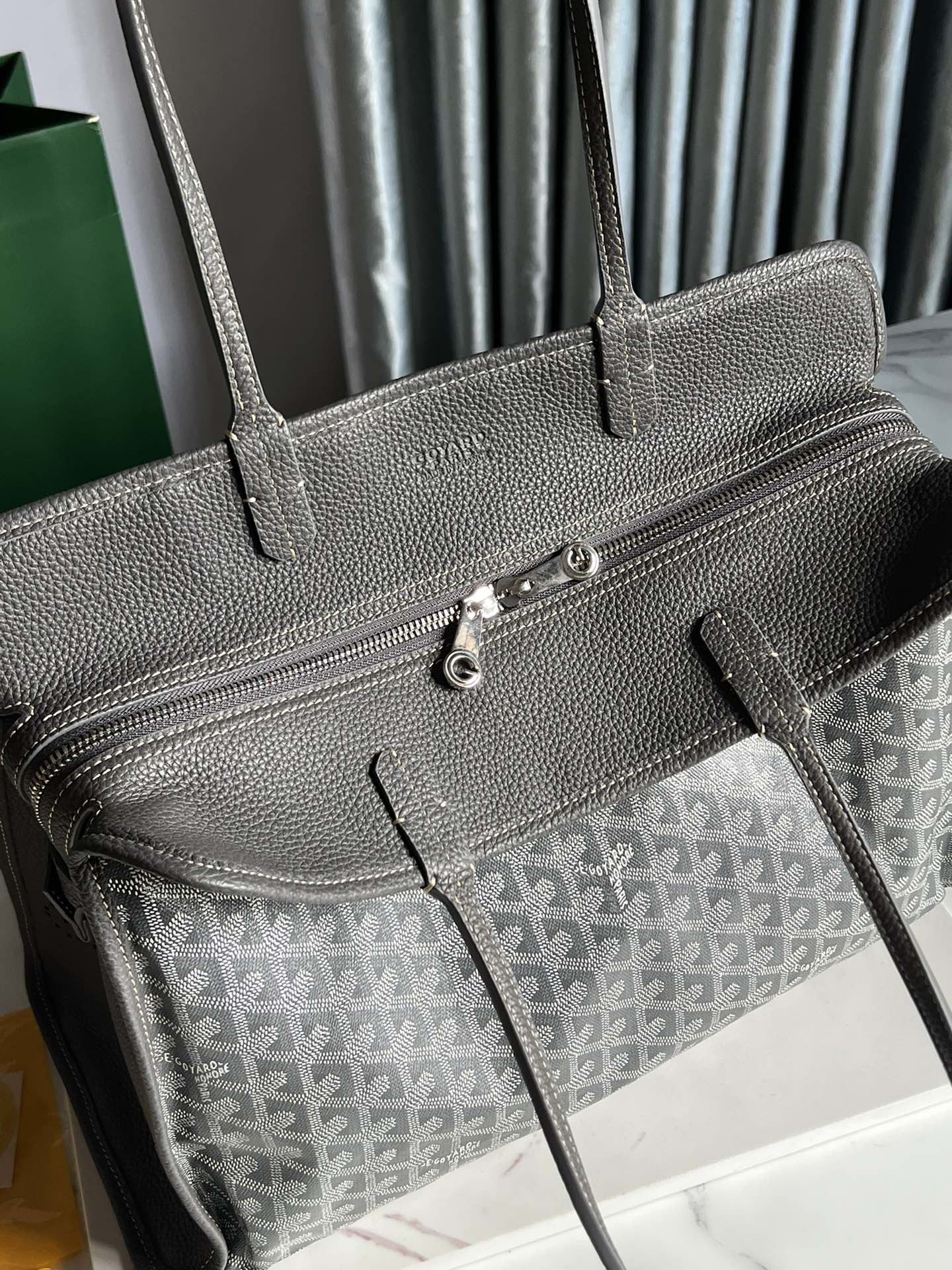 Goyard black  Goyardine Coated Canvas and Leather