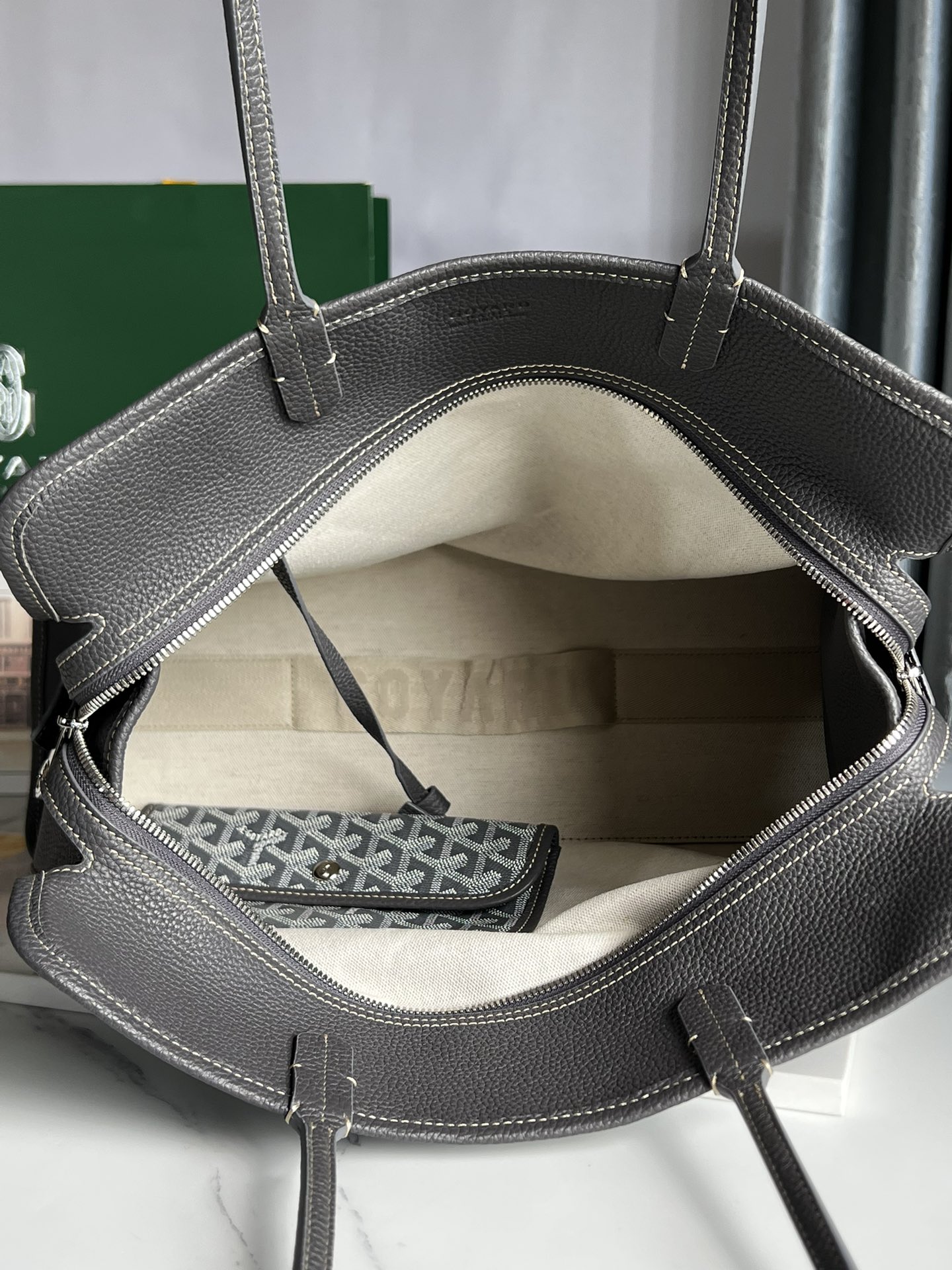 Goyard black  Goyardine Coated Canvas and Leather
